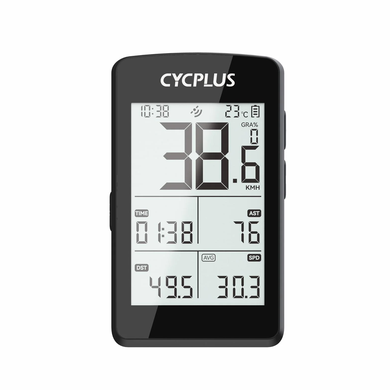 CYCPLUS Komputer rowerowy GPS bezprzewodowy, ANT+ komputer rowerowy GPS z Bluetooth, ekran LCD 2,8 cala, wytrzymałość baterii 100 godzin, prędkościomierz rowerowy z automatycznym podświetleniem
