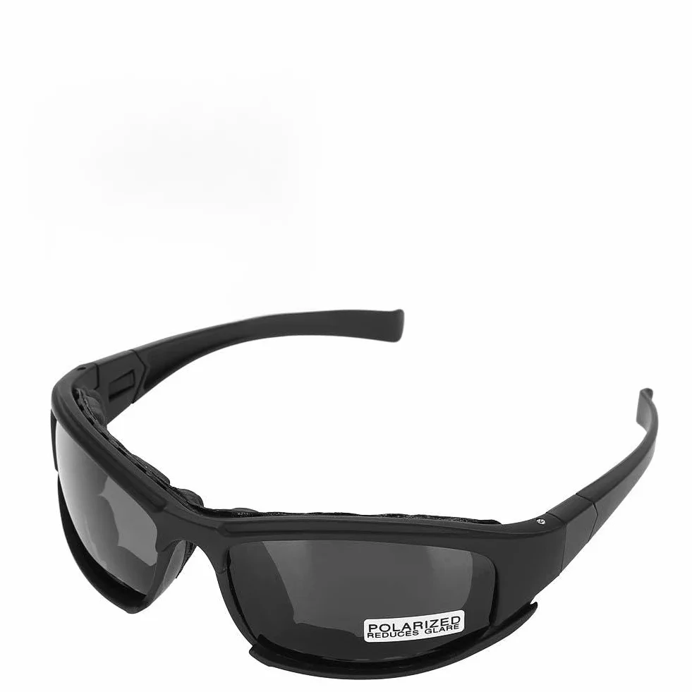 Acouto Gogle Wojskowe, Spolaryzowane Okulary Przeciwsłoneczne z Zestawem 4 Soczewek do Jazdy na Rowerze, Polowania, Strzelectwa, Soczewki PC HD, do Aktywności na świeżym Powietrzu