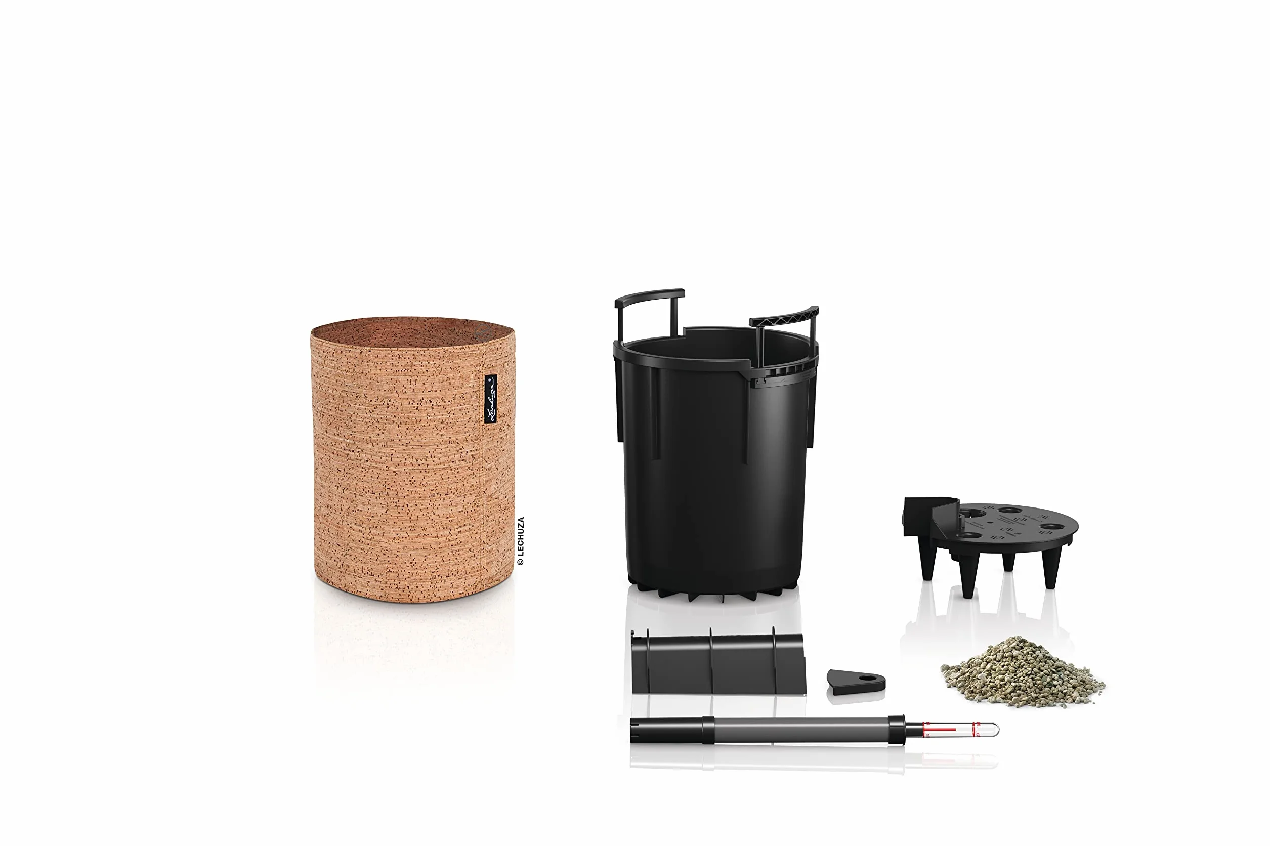 Lechuza Donica, System Nawadniania, Trendcover 23 Korek Jasny Naturalny, 14180