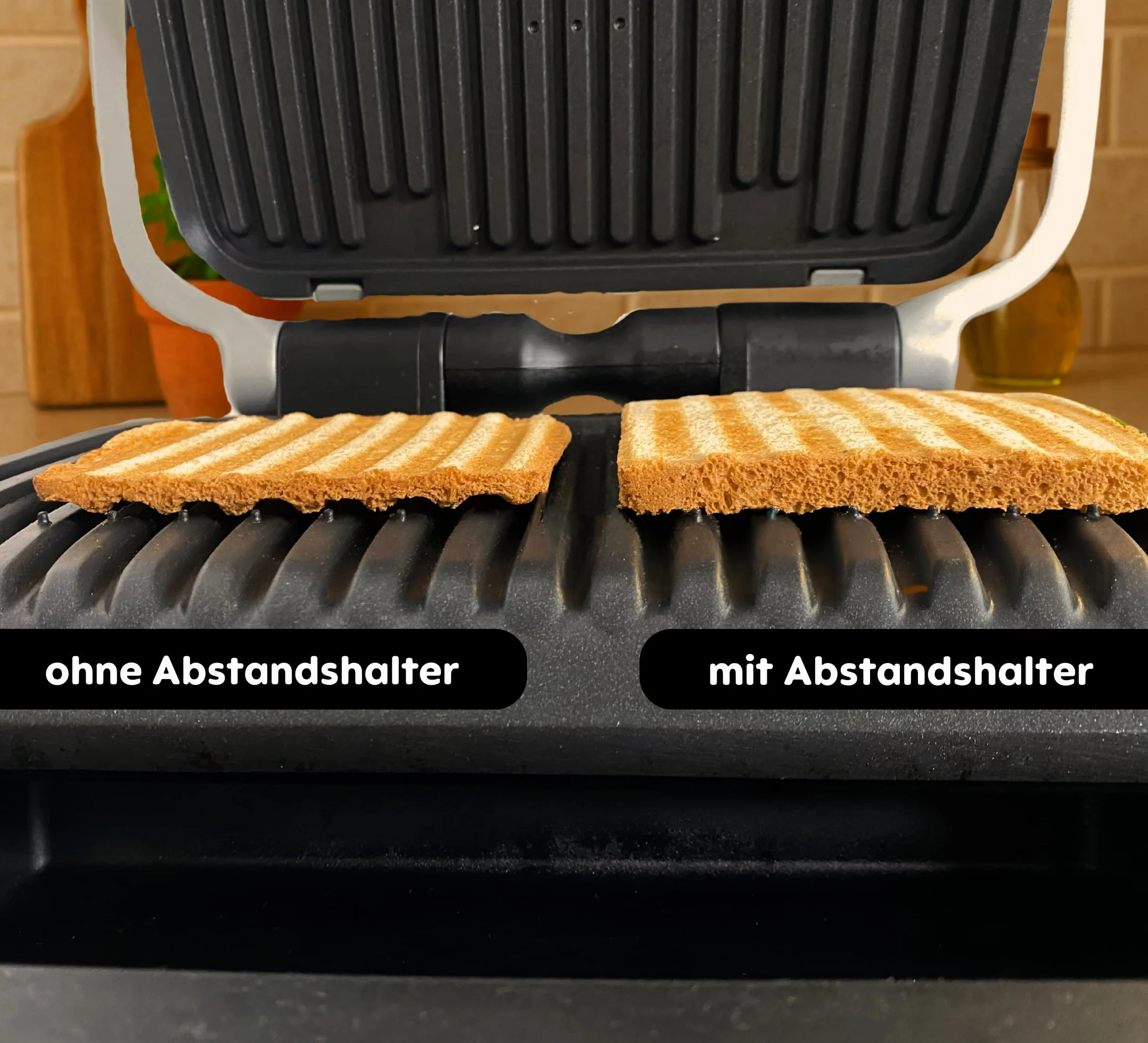 Wspornik dystansowy V3 do Tefal/Rowenta Optigrill XL + klips blokujący + przedłużenie + nóżki dystansowe wspornik dystansowy pomoc przy grillu