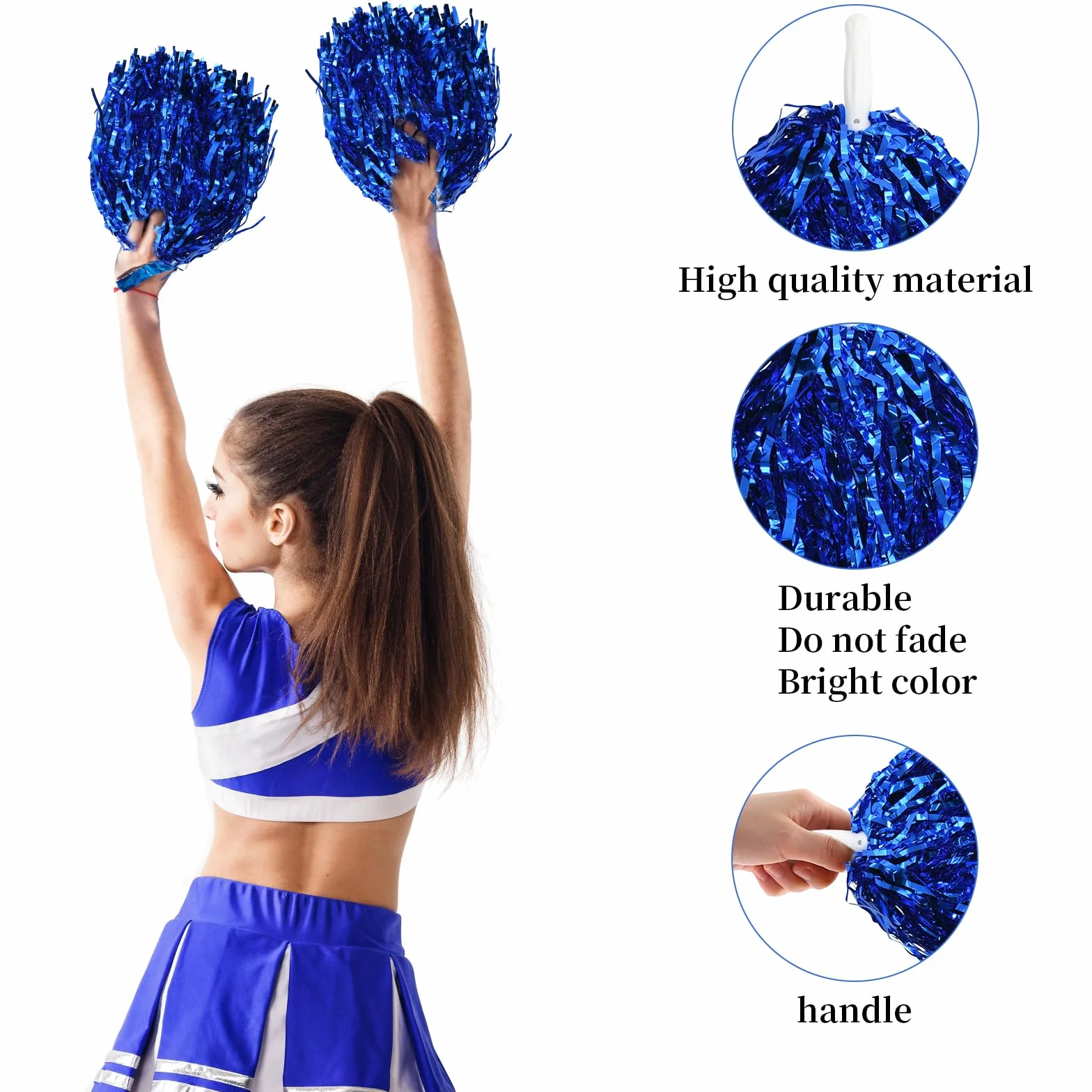 Pompony cheerleaderek ręczne 14 szt do imprez sportowych tańca