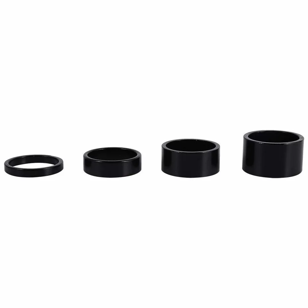 4 szt. Zestaw słuchawkowy do roweru, podkładka do widelca przedniego ze stopu aluminium, 5 mm, 10 mm, 15 mm, 20 mm, do roweru górskiego, szosowego (niebieski)