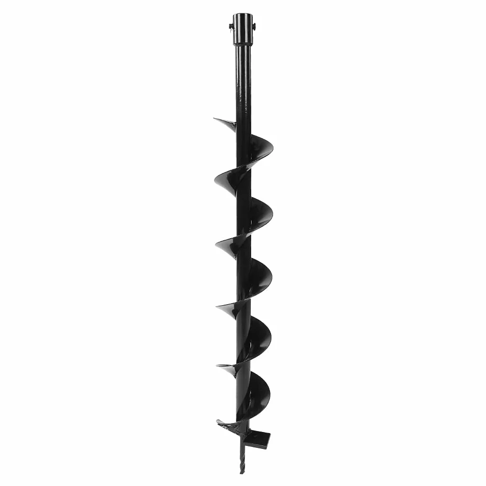 Wiertło ze Stali Manganowej Wiertło do Otworów Wiertło świder świder świder Ogrodowy Sadzenie świder ślimakowy Bit Pojedyncze Ostrze 100x800mm do Wiertła z Napędem Sześciokątnym