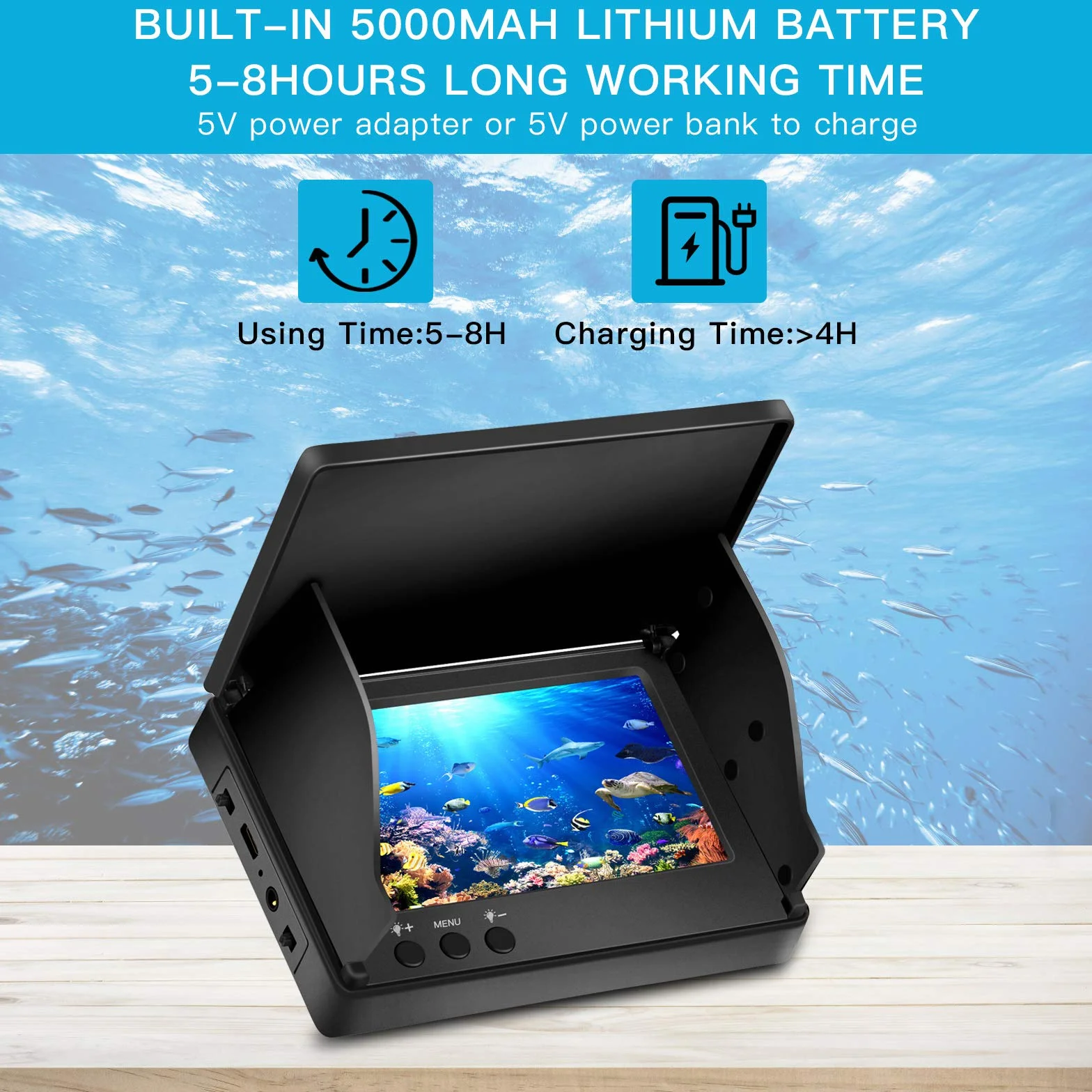 Fish Finder kamera wędkarska z wyświetlaczem IPS 4,3" do wędkarstwa podwodnego