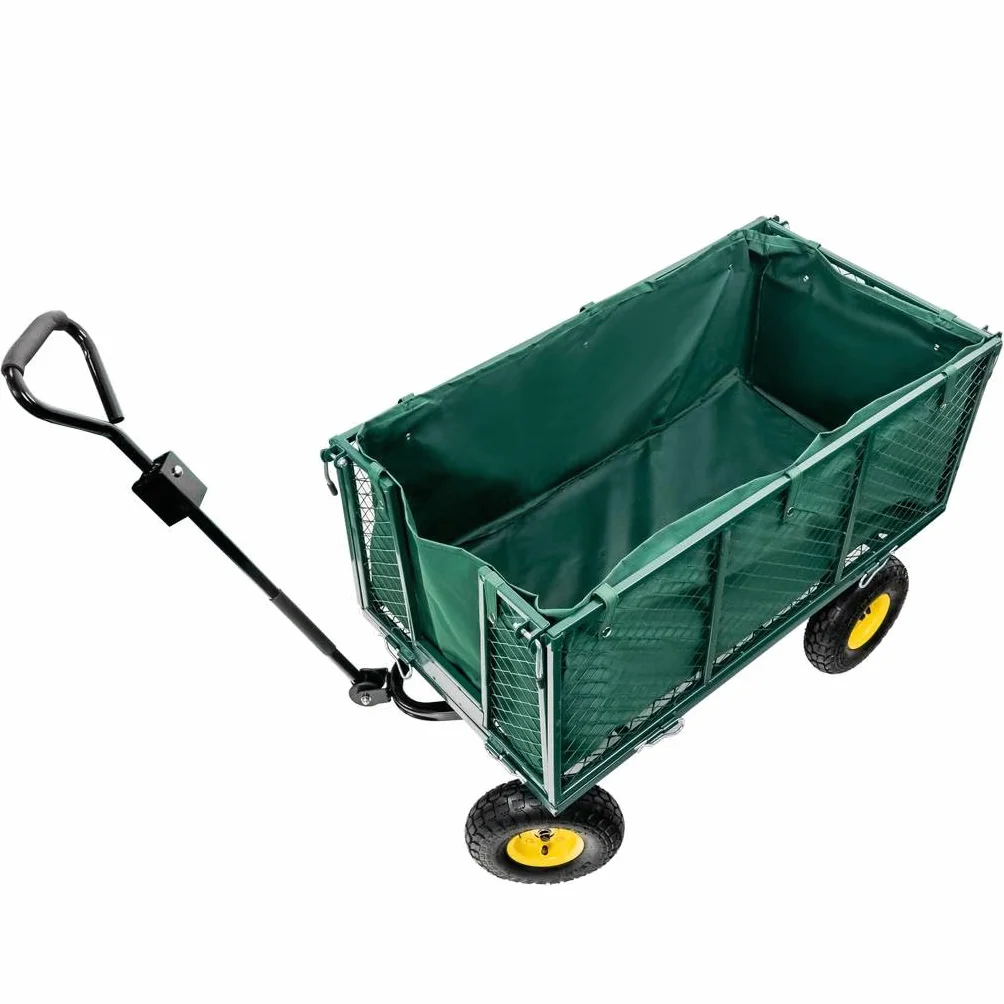 Mega-M Wózek ogrodowy transportowy DUŻY składany OGRODOWY PRZYCZEPKA XXL 3W1 96x51x72 cm, 500 kg udźwigu