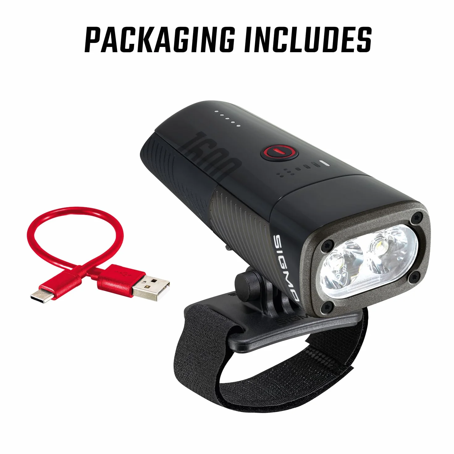 SIGMA Buster 1600HL Lampa na kask 1600 lumenów 6 trybów LED Osram