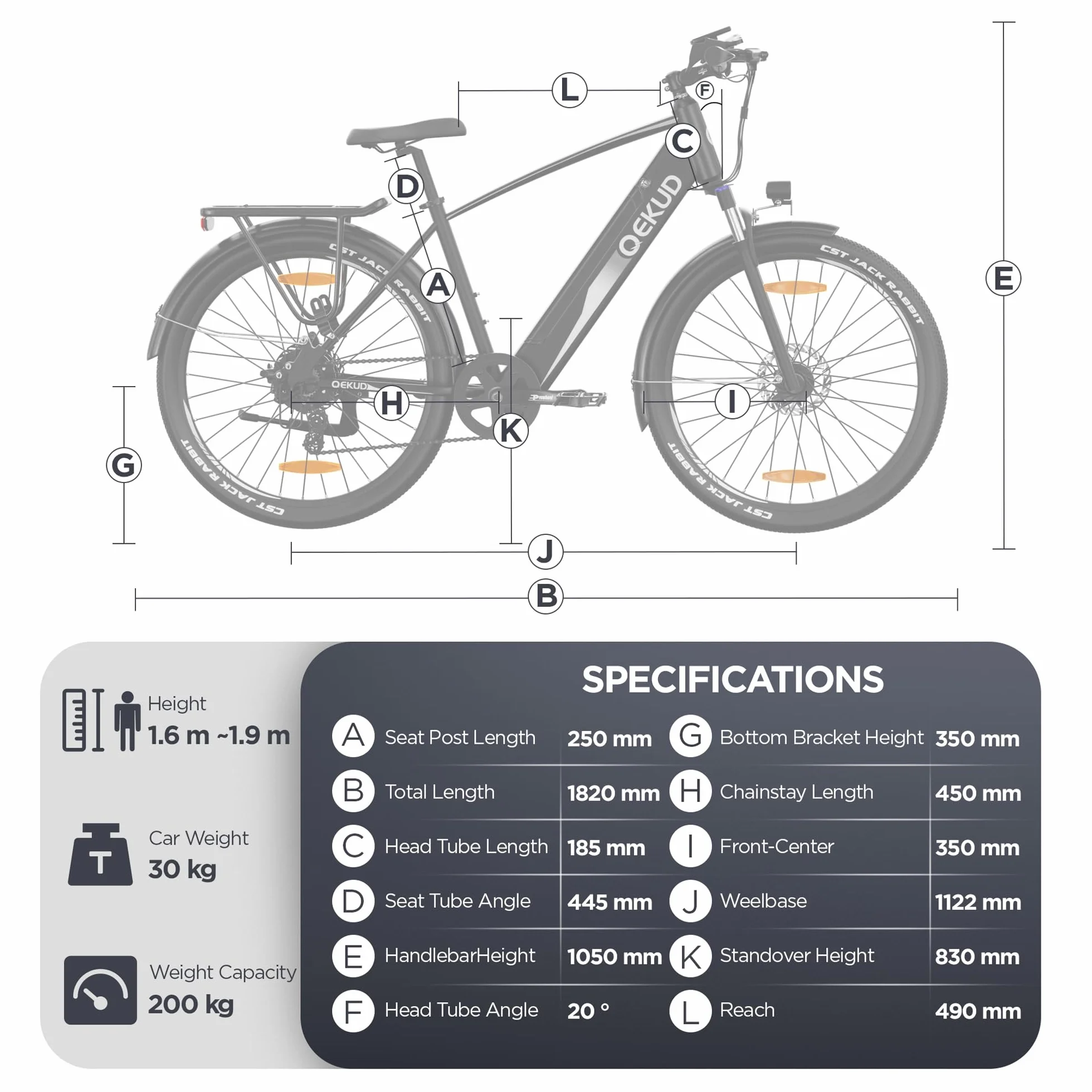 Rower elektryczny, City E-Bike rower elektryczny z silnikiem 250 W, rower trekkingowy, z akumulatorem litowym 36 V, 12.5 Ah, długi zasięg do 100 km, zgodny z UE rower z aplikacją