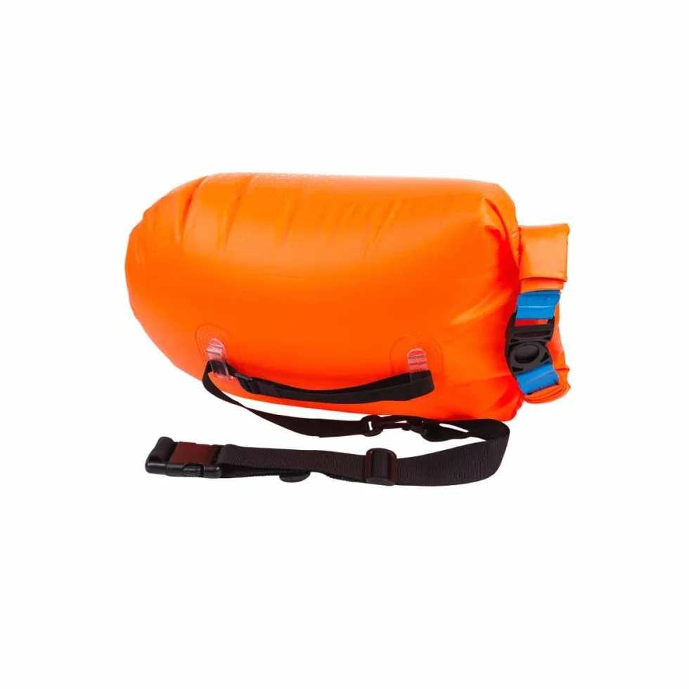 SAFE4SPORT PerfectSwimmer - dmuchana bojka asekuracyjna do pływania - boja pływacka z kieszenią na rzeczy 20L