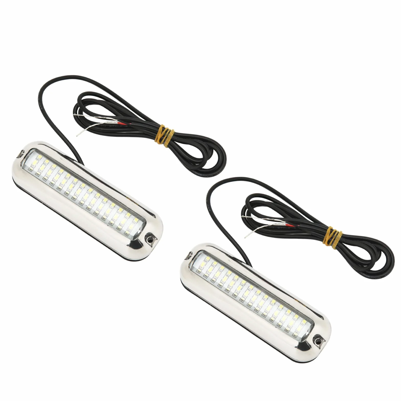 42 Diody LED Morskie Diody LED ze Stali Nierdzewnej z wodoodpornością IP68, do 1500 Lm, Szerokim Kątem 120 °, Podwodnym światłem łodzi od 10 do 30 V do Jachtu, łodzi (wihte light)