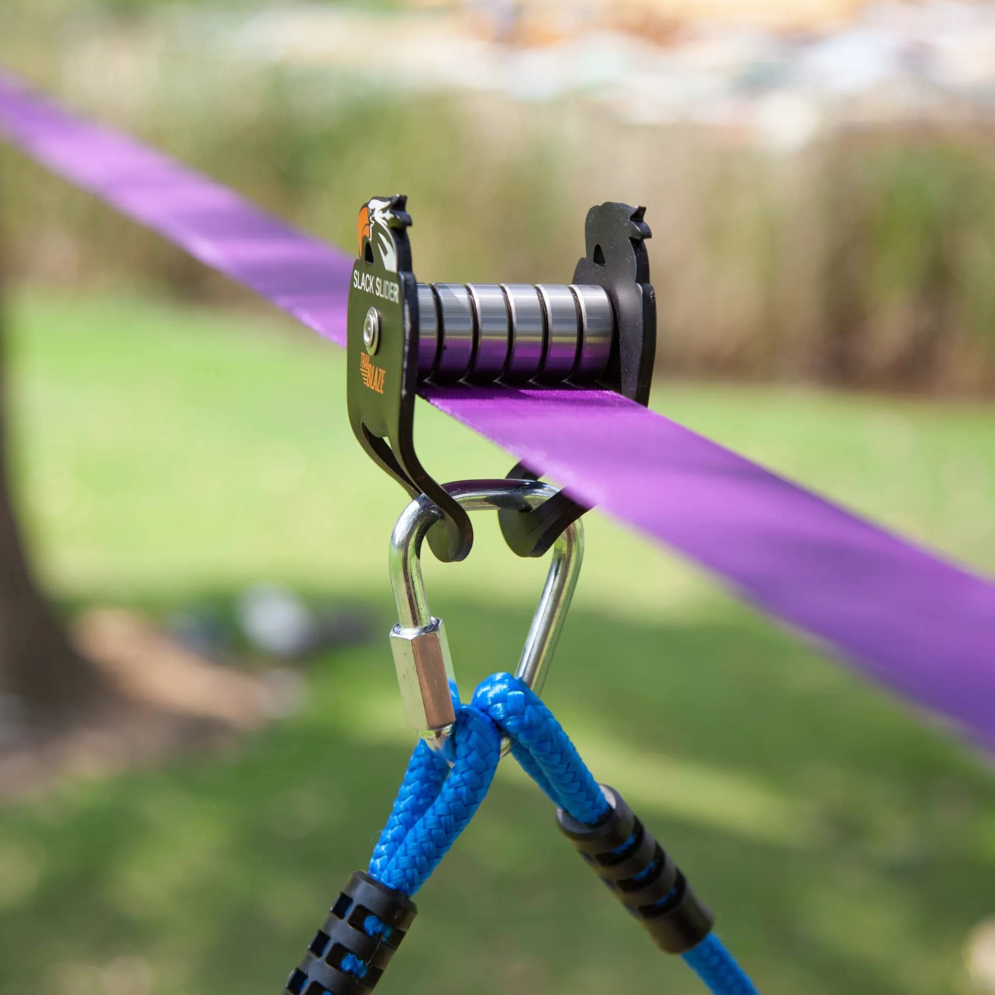 Zipline Zestaw suwaków do Slacklines, nośność 136 kg, tor przeszkód wojownika ninja