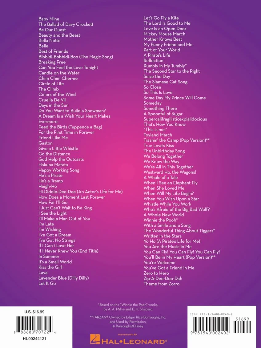 101 disney songs for violin - violon