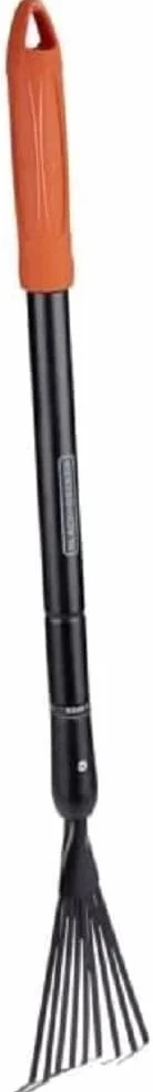 BLACK+DECKER Laubrechen BXGTTO7050 – regulacja od 77 do 110 cm – grabie – odporne na rdzę – czarne/pomarańczowe
