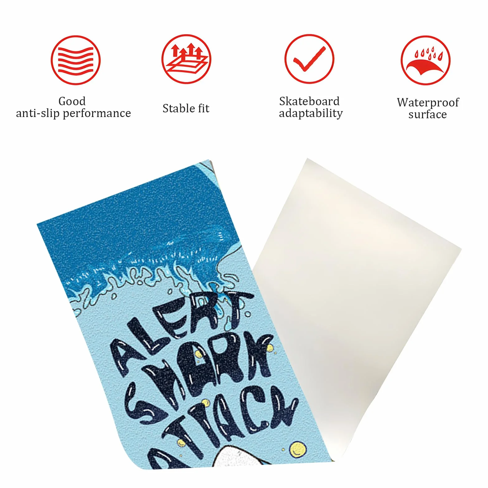 Deskorolka Griptape antypoślizgowa papier piaskowy do longboardów deskorolek wyczynowych styl rekina