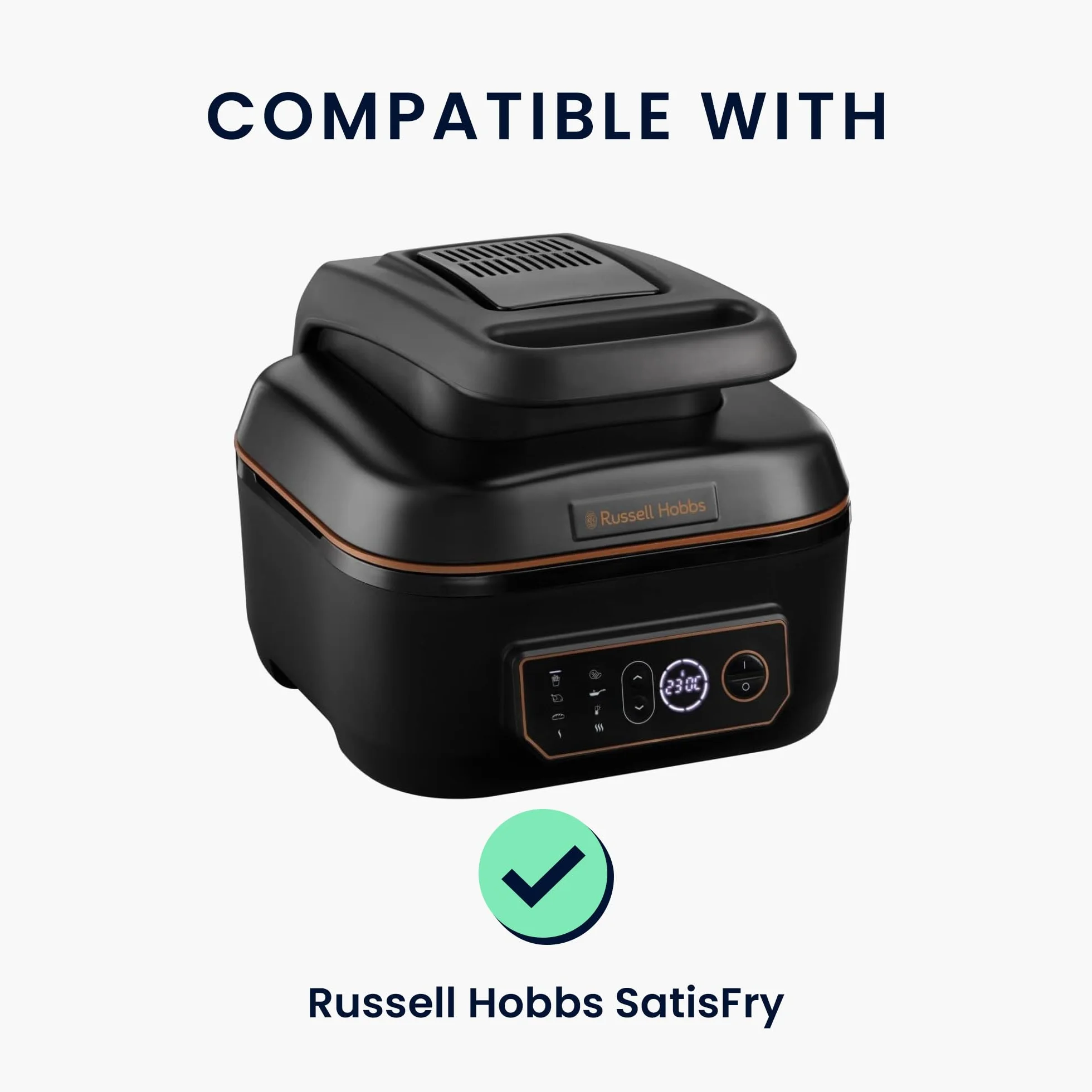 kwmobile Etui kompatybilne z Russell Hobbs SatisFry pokrowiec ochronny - frytkownica na gorące powietrze - w kolorze białym i czarnym dmuchawiec, miłość
