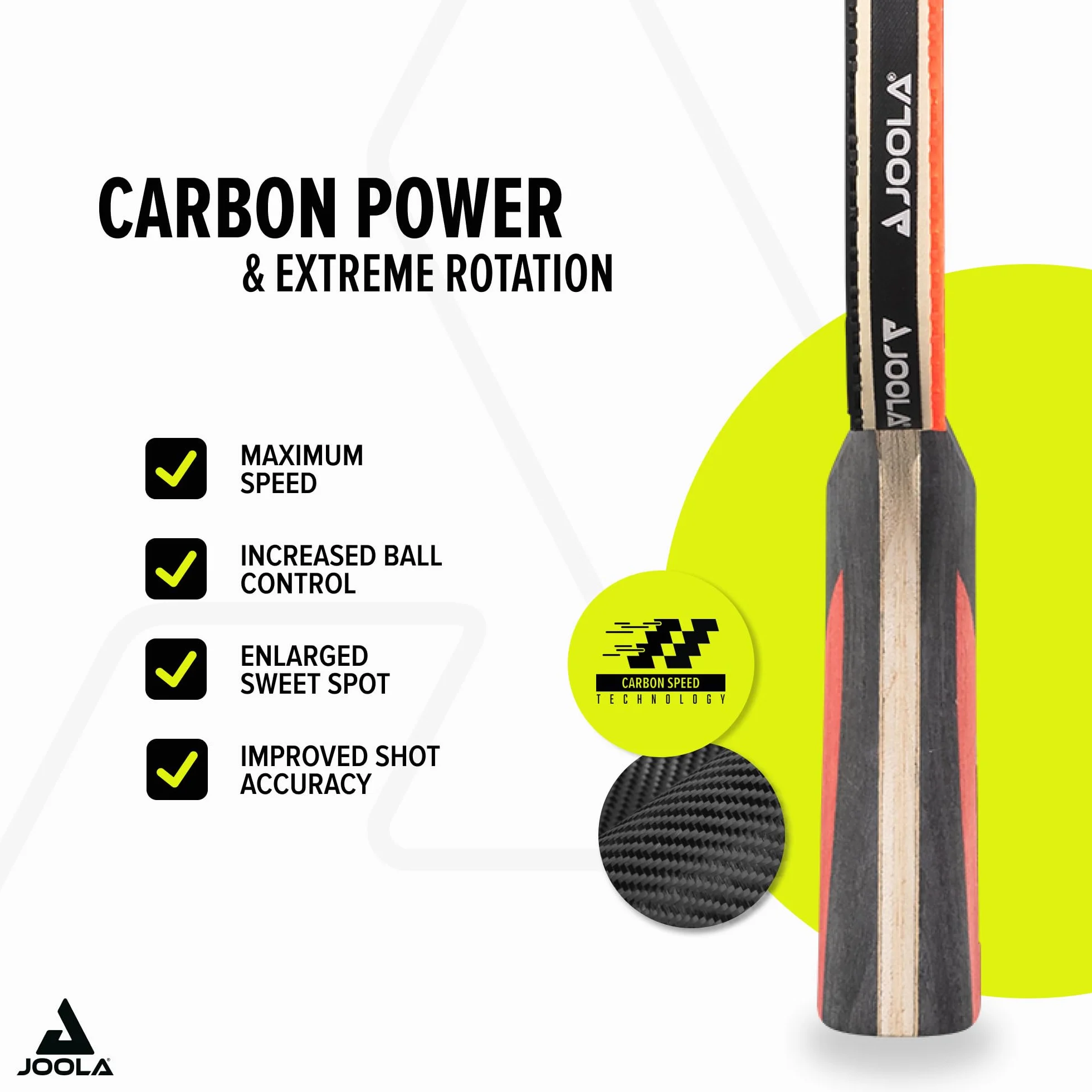 Joola Zestaw Do Tenisa Stołowego Carbon Speed 5 Elementów Czerwony Czarny