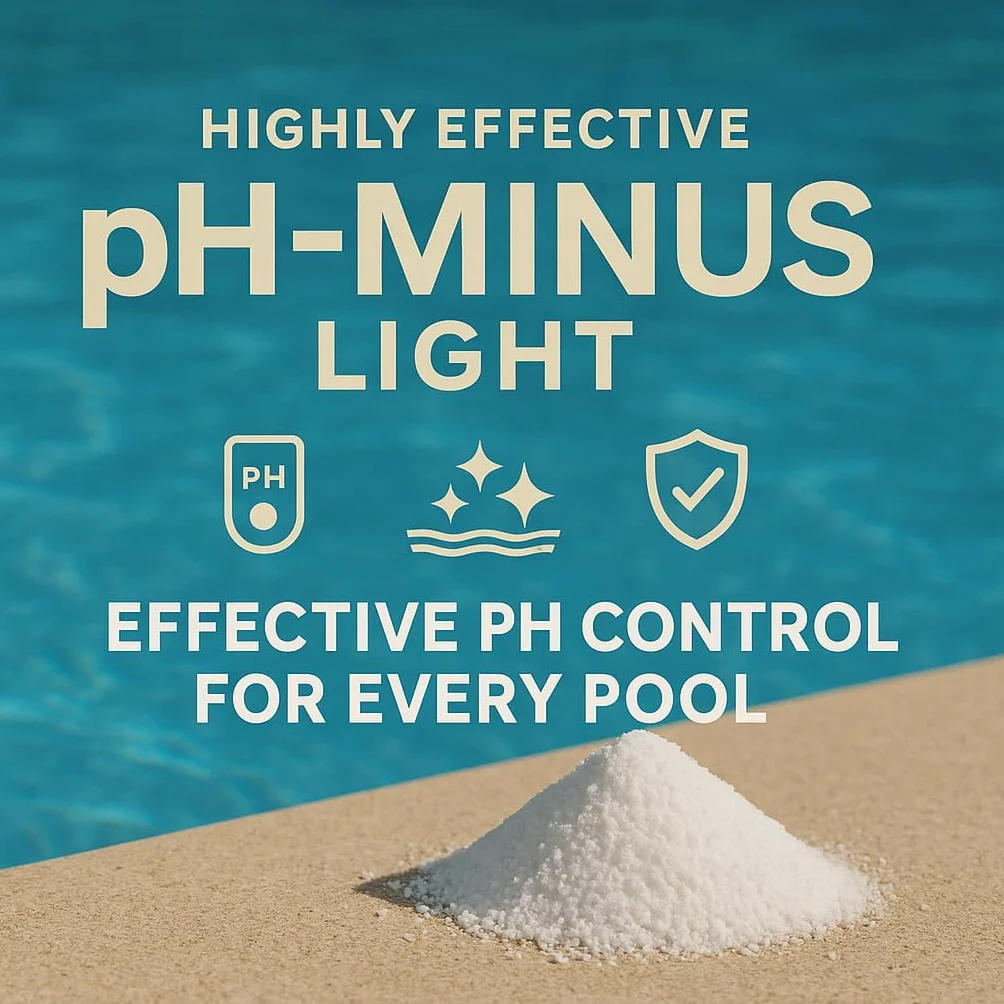 pH Minus Light granulat 1 kg w wiaderku, obniża pH w basenie, środek do pielęgnacji wody z hydromasażem zapewnia krystalicznie czystą wodę, idealny do wszystkich rodzajów basenów, łatwe dozowanie pH