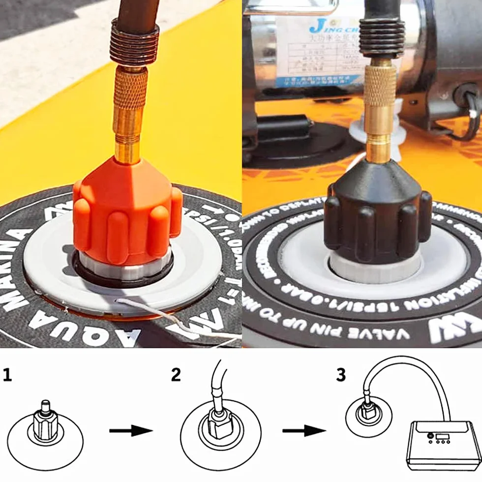 Adapter zaworu powietrza do łodzi, adapter zaworu pompy SUP, adapter do nadmuchiwanej pompy, uniwersalny konwerter pompy powietrza, adapter zaworu powietrza do deski SUP, nadmuchiwanej łodzi