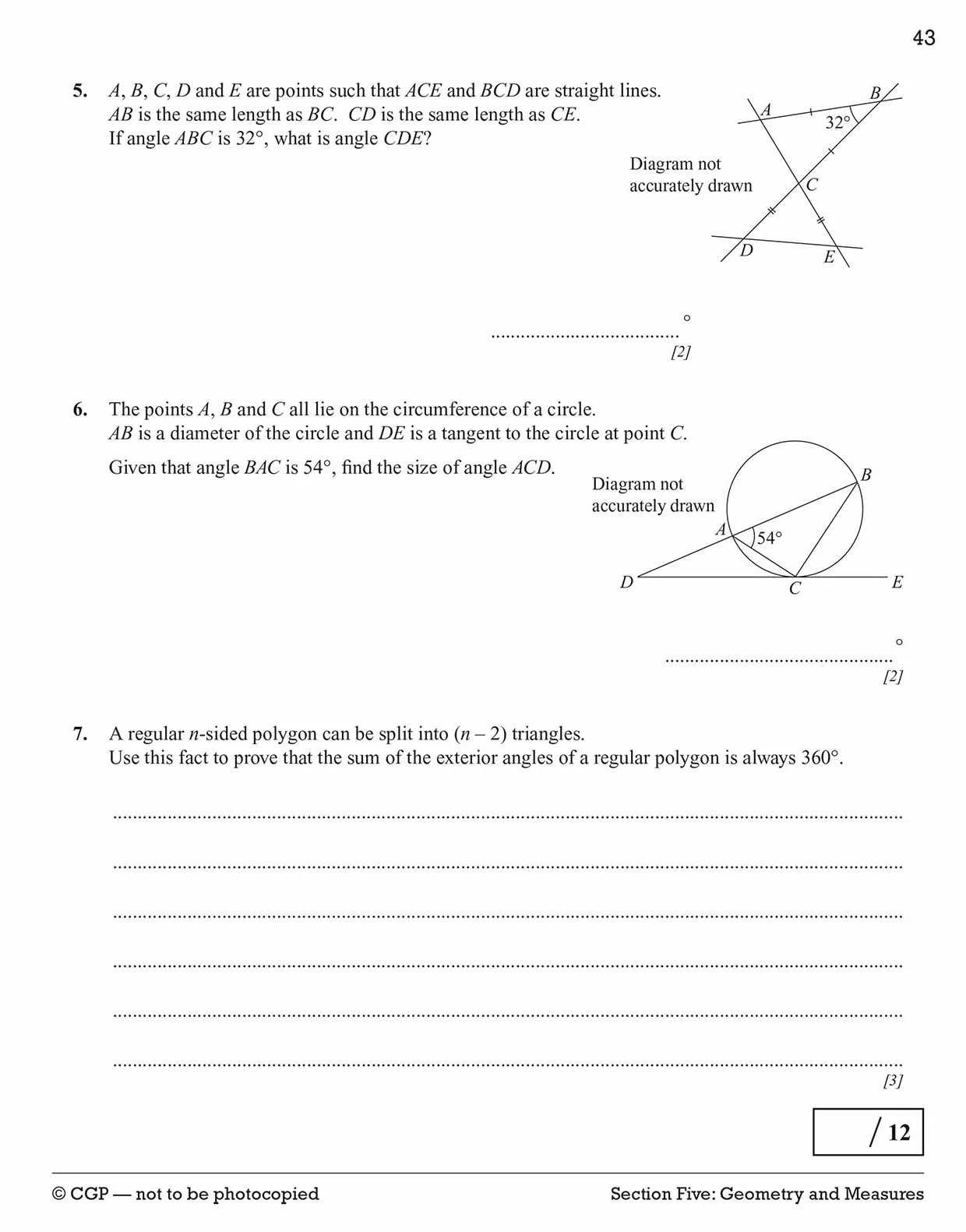 GCSE Maths Edexcel 10-Minute Tests - Higher (includes Answers)