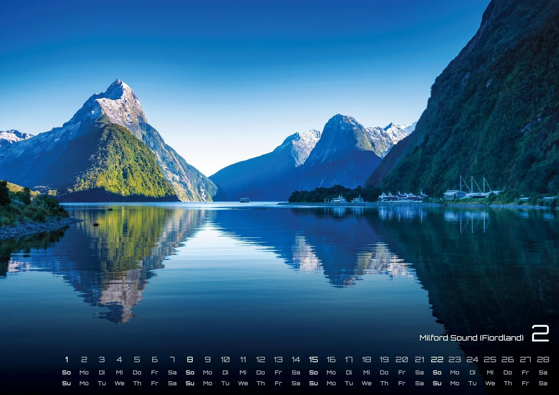 Neuseeland - Das Land der langen weißen Wolke - 2026 - Kalender DIN A2: Der Wandkalender mit den schönsten Motiven aus Neuseeland für das Jahr 2026 im extragroßen Format DIN A2 (ca. 60 x 42 cm)!