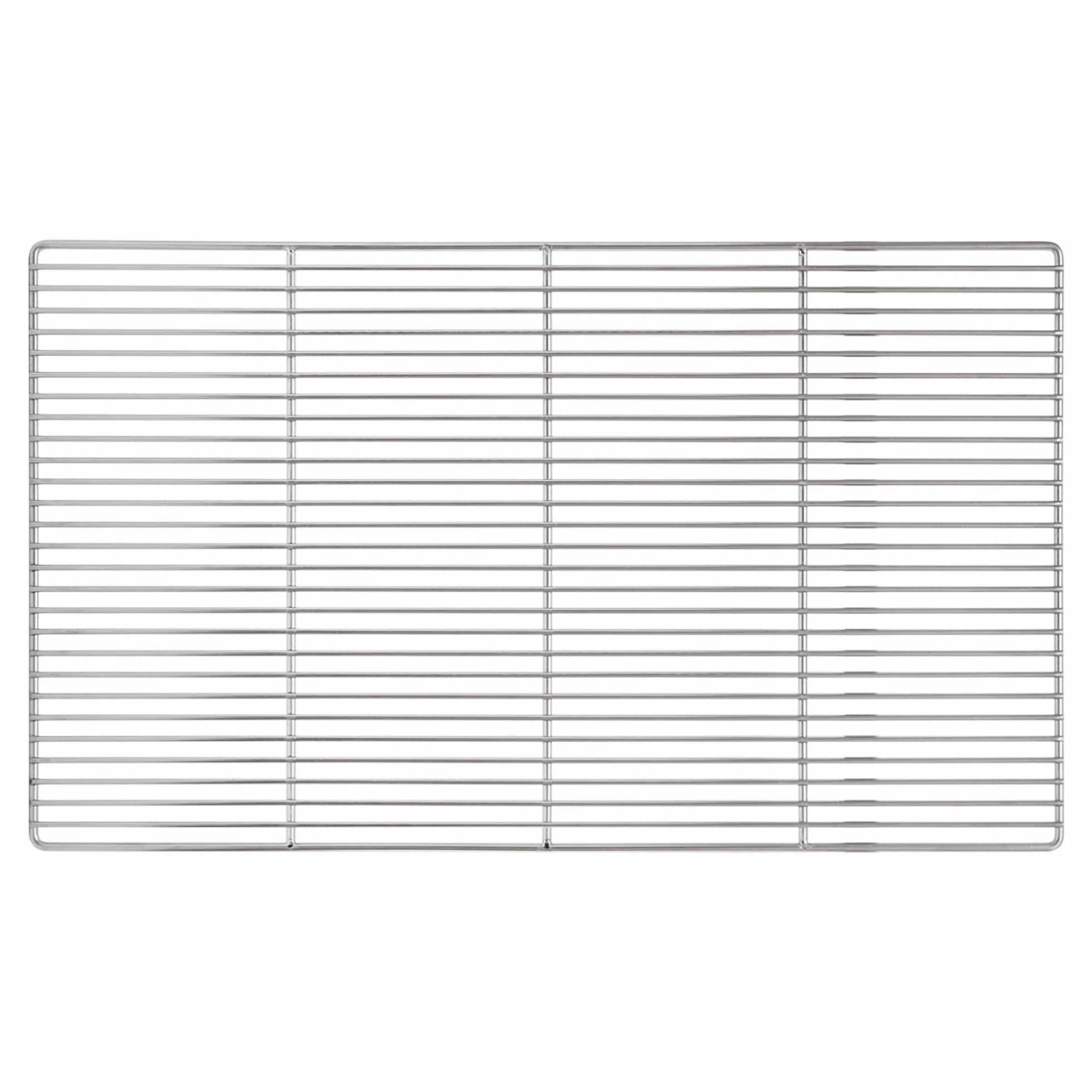 ECD Germany Prostokatny grill ze stali nierdzewnej z wyjmowanymi uchwytami 67 x 40 cm - solidny i odporny na rdze - do kominka grillowego Buschbeck - grill gazowy - kosze na ognisko - akcesoria do