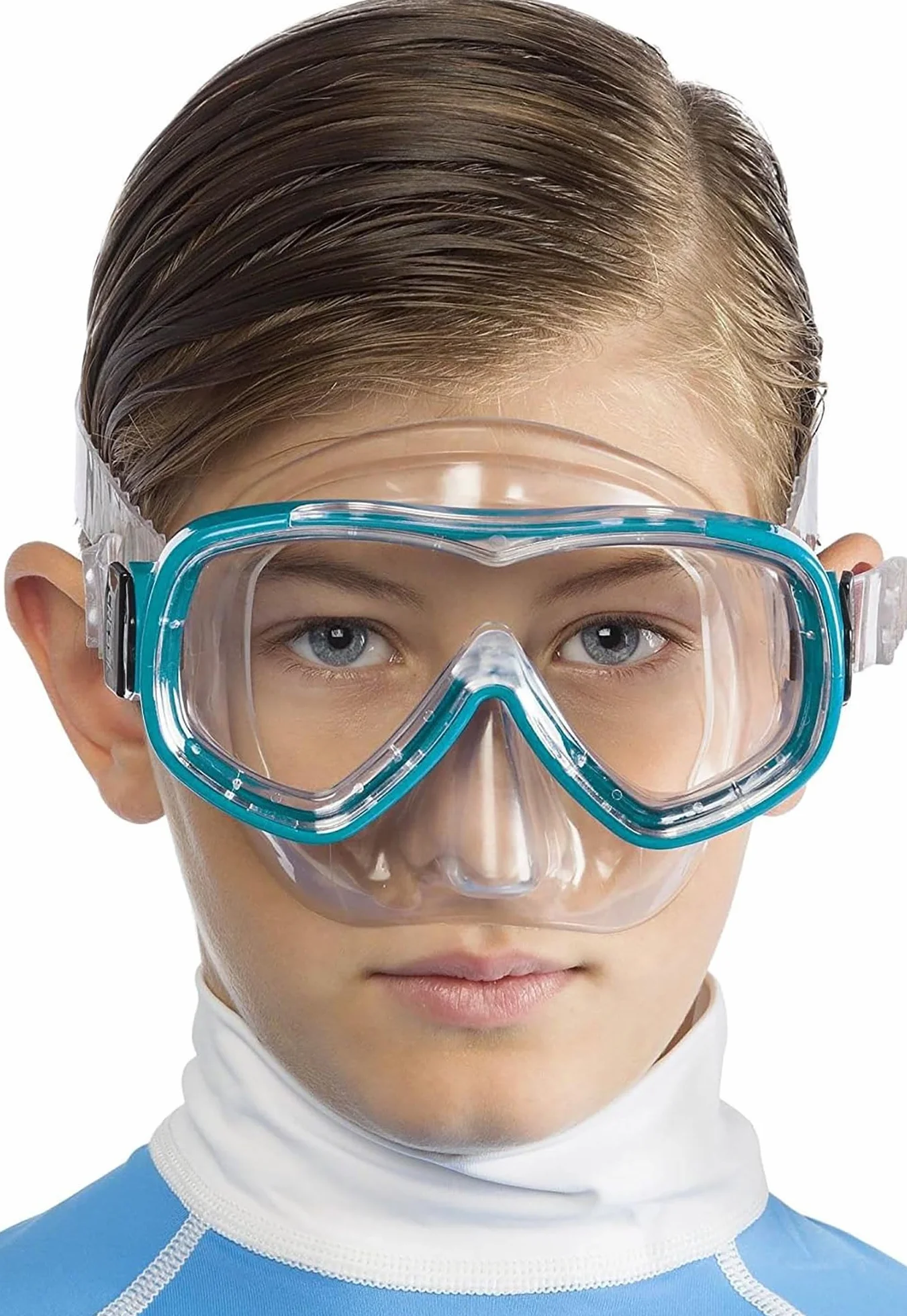 MASCHERA PIUMETTA KID SIL ACQUAMARINA