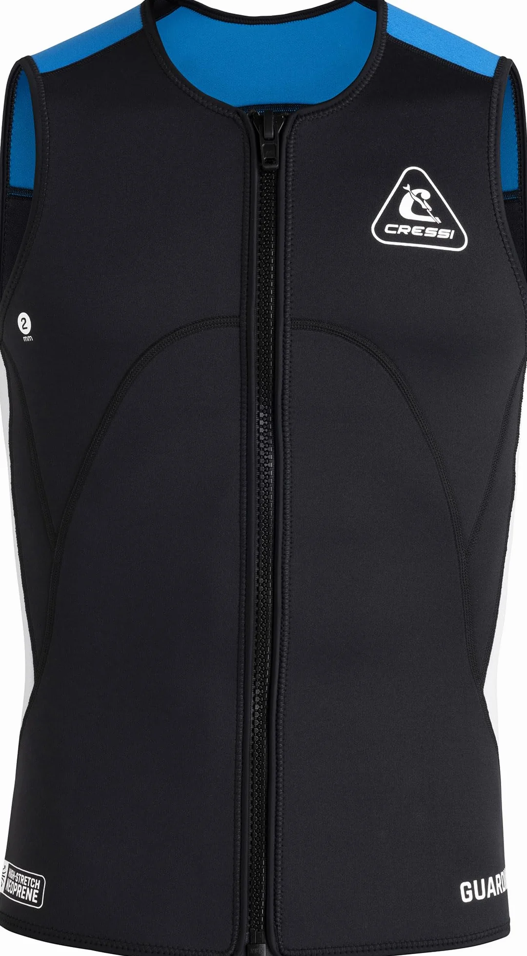 CRESSI Guardian Neoprenowa kamizelka z zamkiem błyskawicznym 2 mm 3XL/7 czarna niebieska
