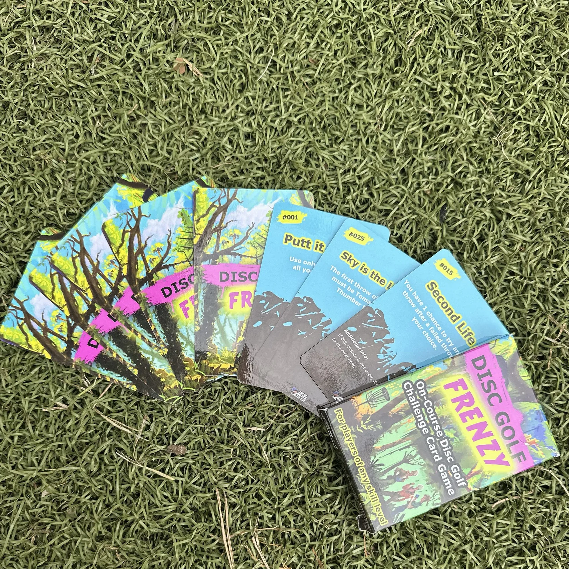 Disc Golf Frenzy – gra karciana Disc Golf Challenge – karty z wyzwaniami do golfa dyskowego