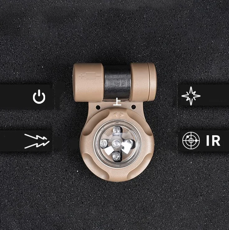 Lampa survivalowa na podczerwień, lampa sygnałowa IR/LED, taktyczna podstawa kasku