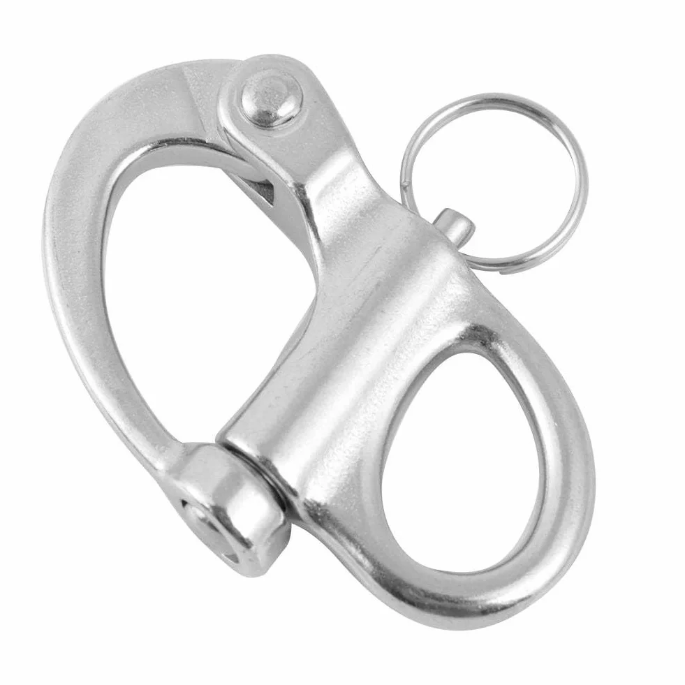 Alomejor Snap Shackle ze stali nierdzewnej szybkie uwalnianie jachtu 12x52 mm