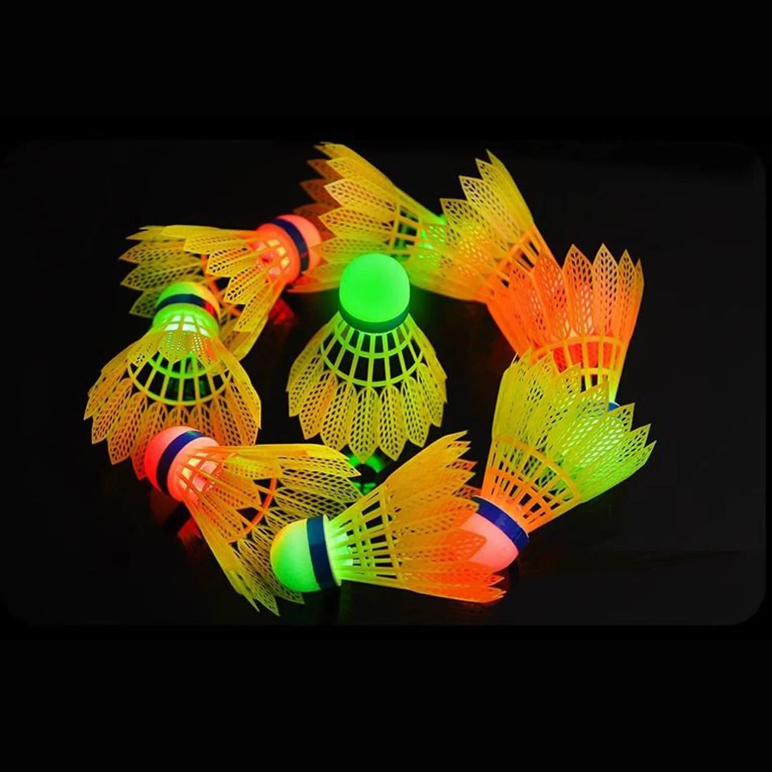 Badminton lotki - wiatroszczelne,Zestaw lotek LED,do plaży, parku, sali gimnastycznej, szkoły, turniejów, odporny na wiatr, gier rodzinnych,