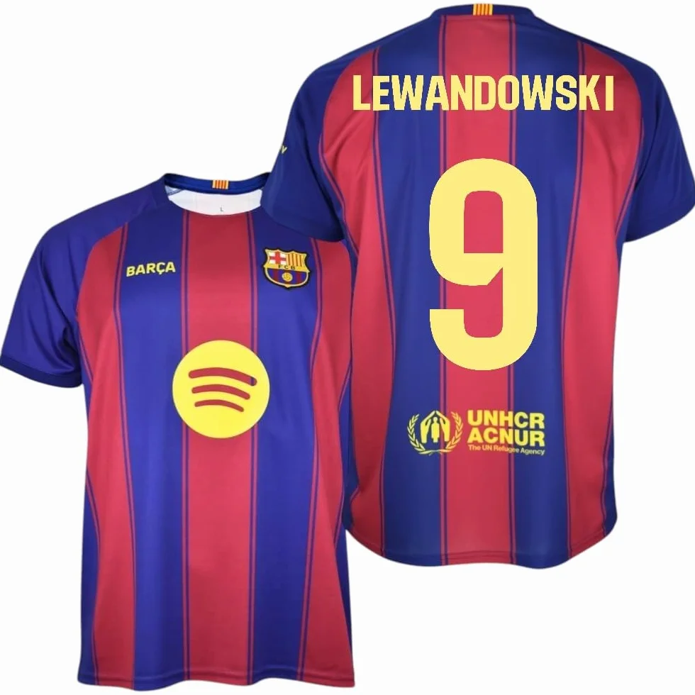 FC Barcelona Koszulka 9 Lewandowski 1st Equipment 25/26 Oficjalna Replika