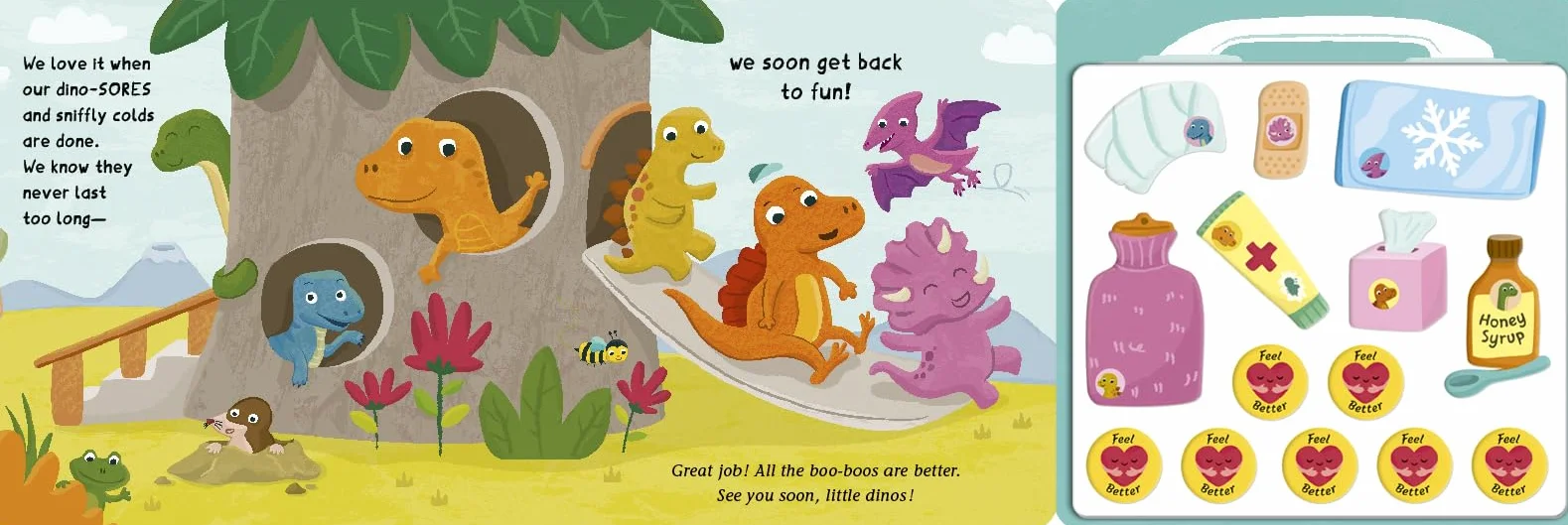 Little Dino Boo-Boos!: A book about bumps and sniffles