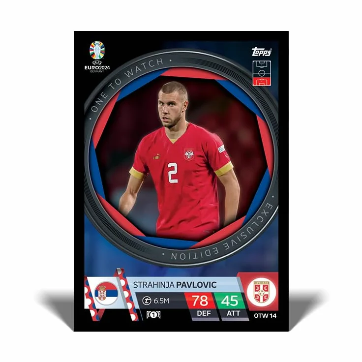 Topps Oficjalny Attax Meczowy Mistrzostw Europy w Piłce Nożnej 2024 - Pudełko Turniejowe (30 Pakietów)