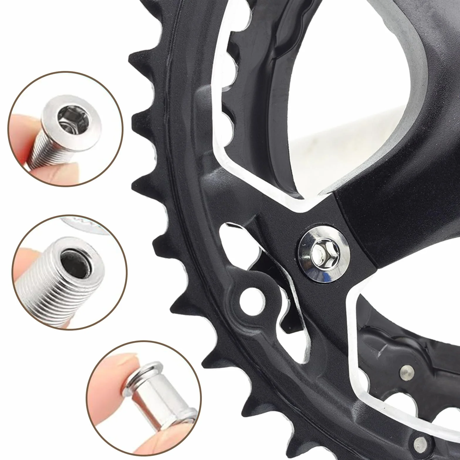 Śruby do zębatek rowerowych MTB, gniazdo sześciokątne, zestaw 20 sztuk