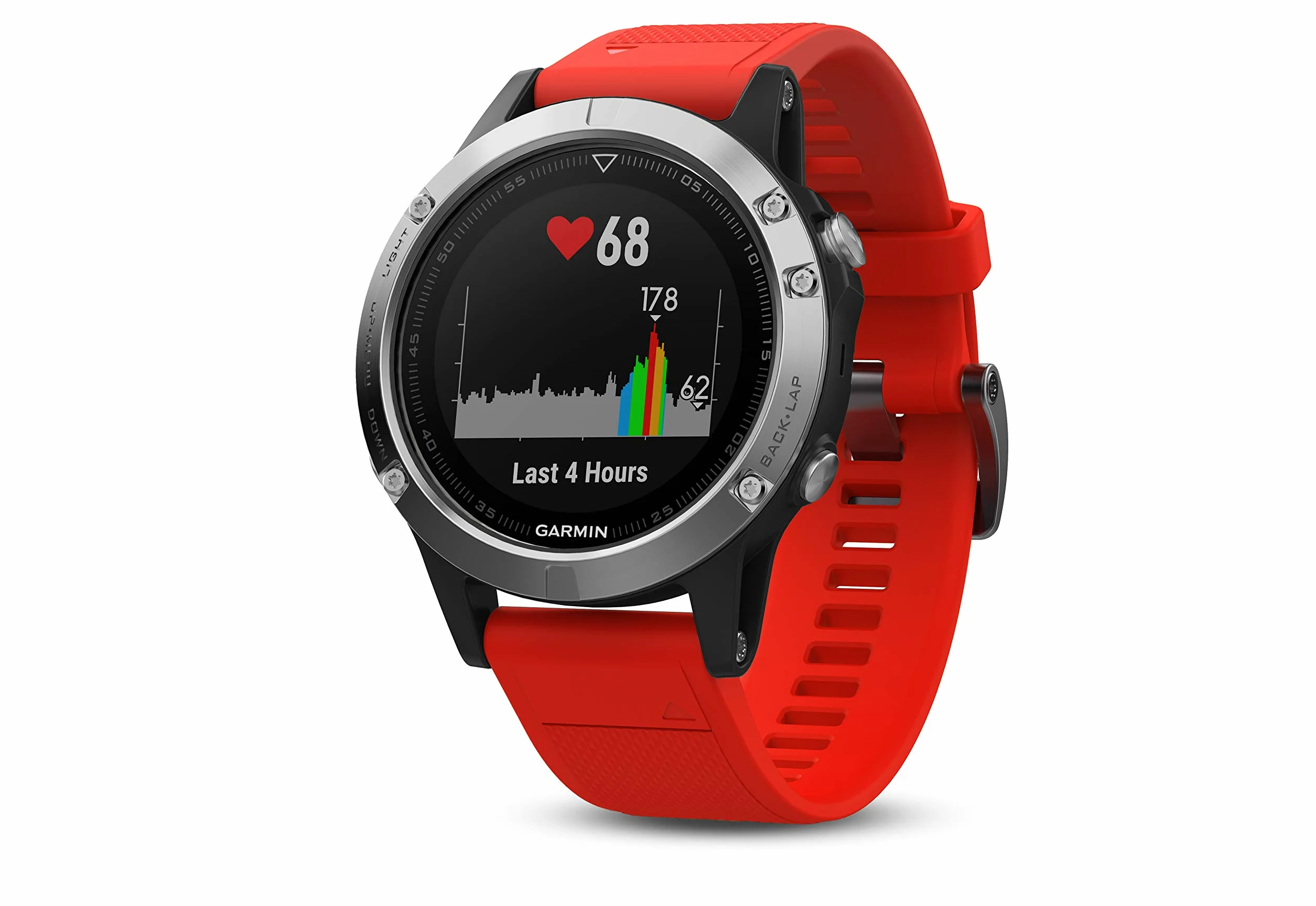 Garmin Fenix 5 Multisport Watch 47 mm srebrny z HR i GPS zestaw 2 pasków