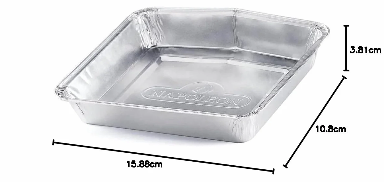 Napoleon 62006 5-częściowy zestaw jednorazowych misek na tłuszcz, wykonanych z aluminium