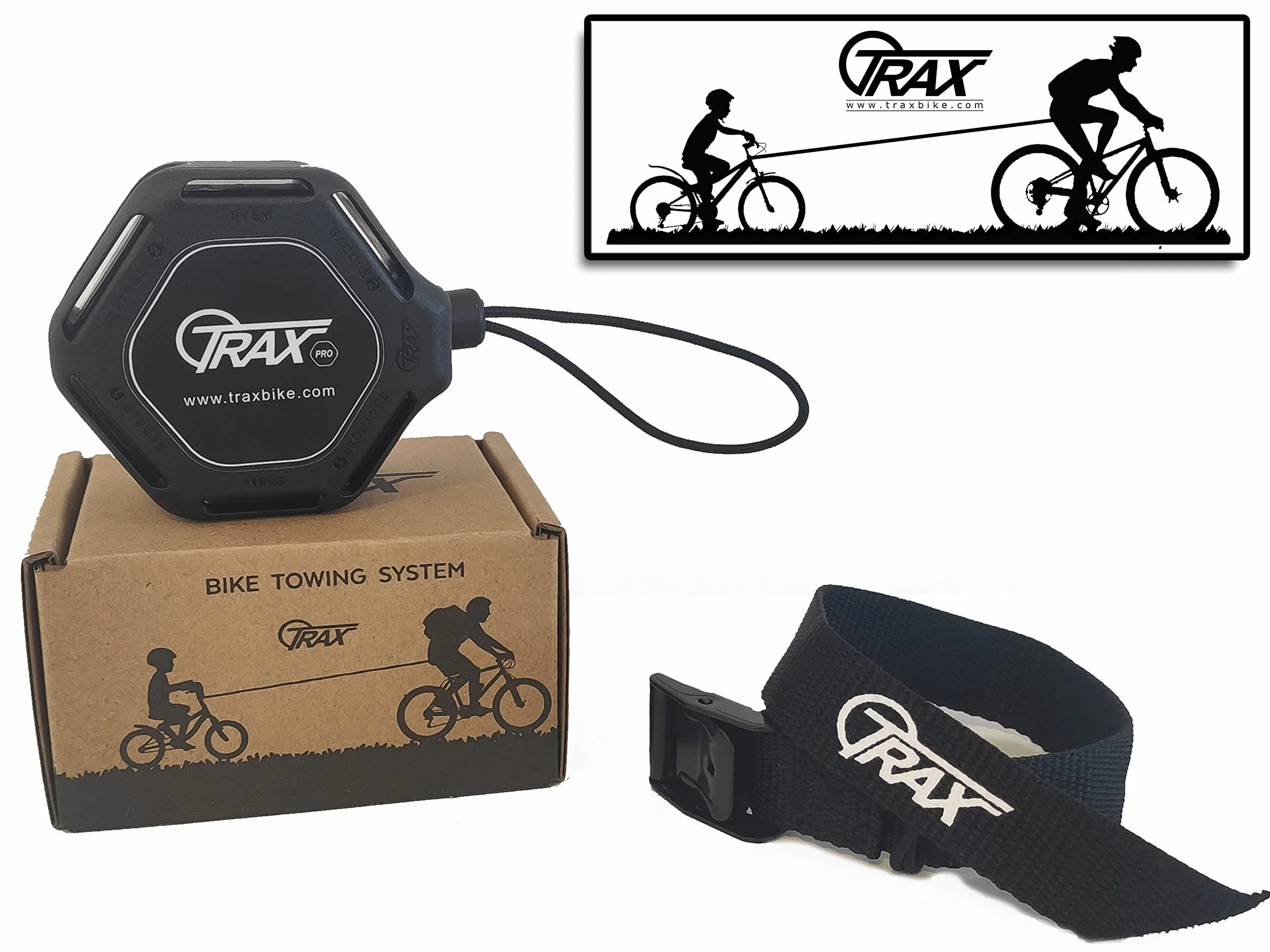 Trax Mieszany Trax Pro T0002 System do Holowania Roweru, Czarny, M