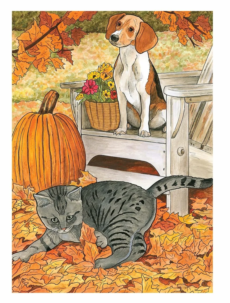 Creative Haven Lovable Cats and Dogs Coloring Book