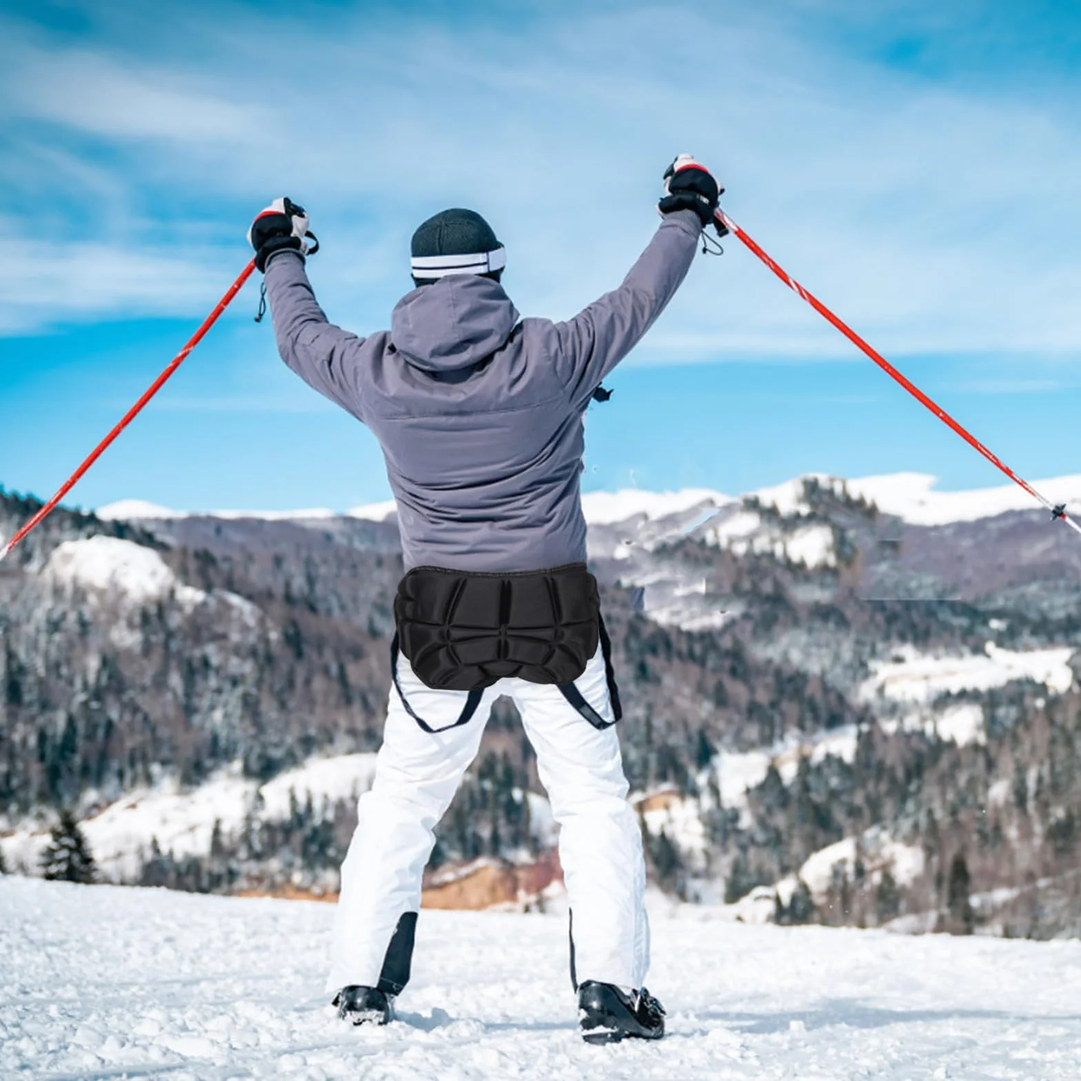 FUOYLOO Ochraniacz Bioder i Ochraniacze Pośladki Lodowisko i Snowboard Uniwersalne Ochraniacze Upadki dla Dorosłych i Chłopiec Dziewczynka Trwałe Zabezpieczenie Podczas Jazdy Łyżwach i