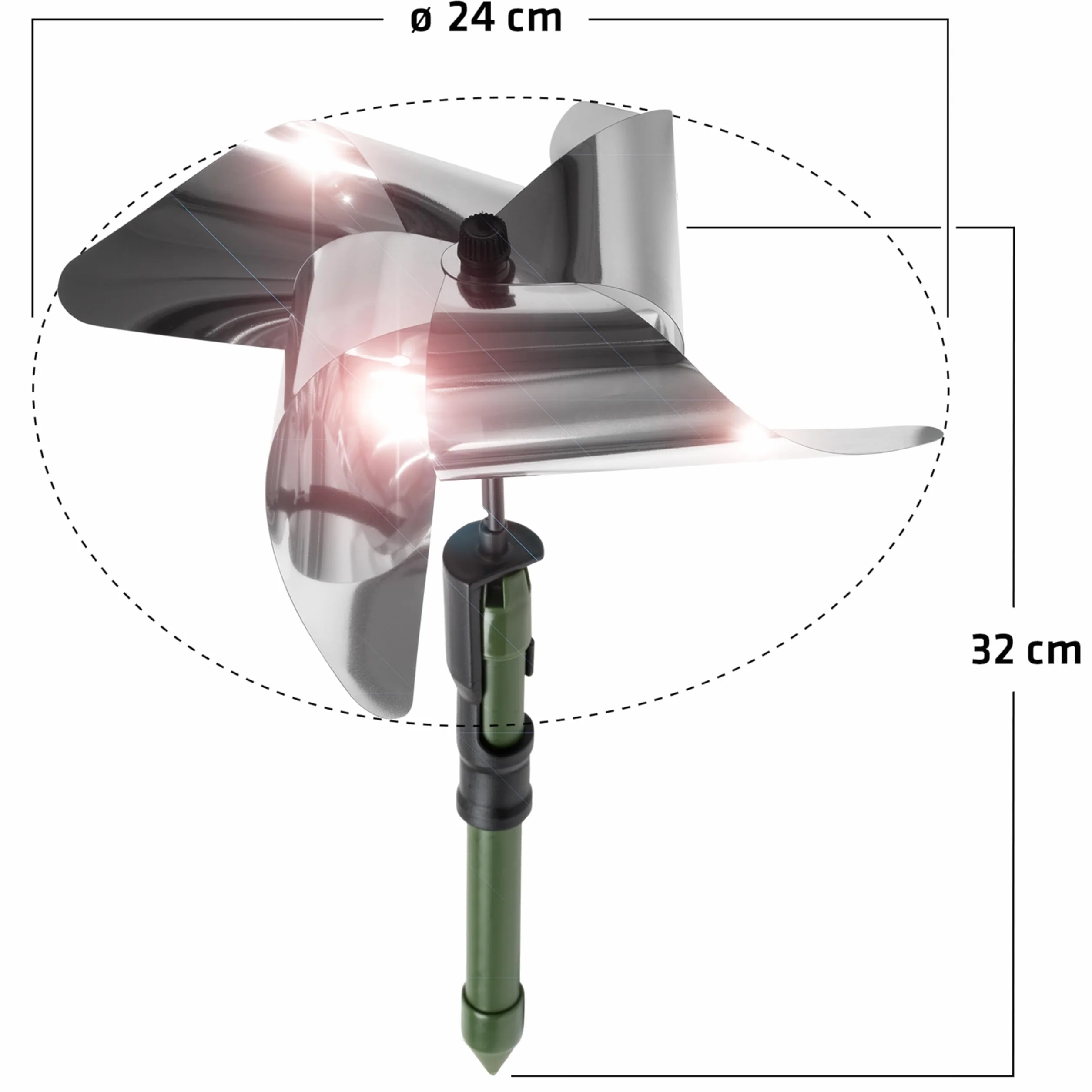 GARDIGO® Odstraszacz ptaków – zestaw 3 sztuk, ochrona przed gołębiami na balkon i do ogrodu, odblaskowy odstraszacz ptaków dzięki rotacji, odstraszacz gołębi, wróbli, sroki