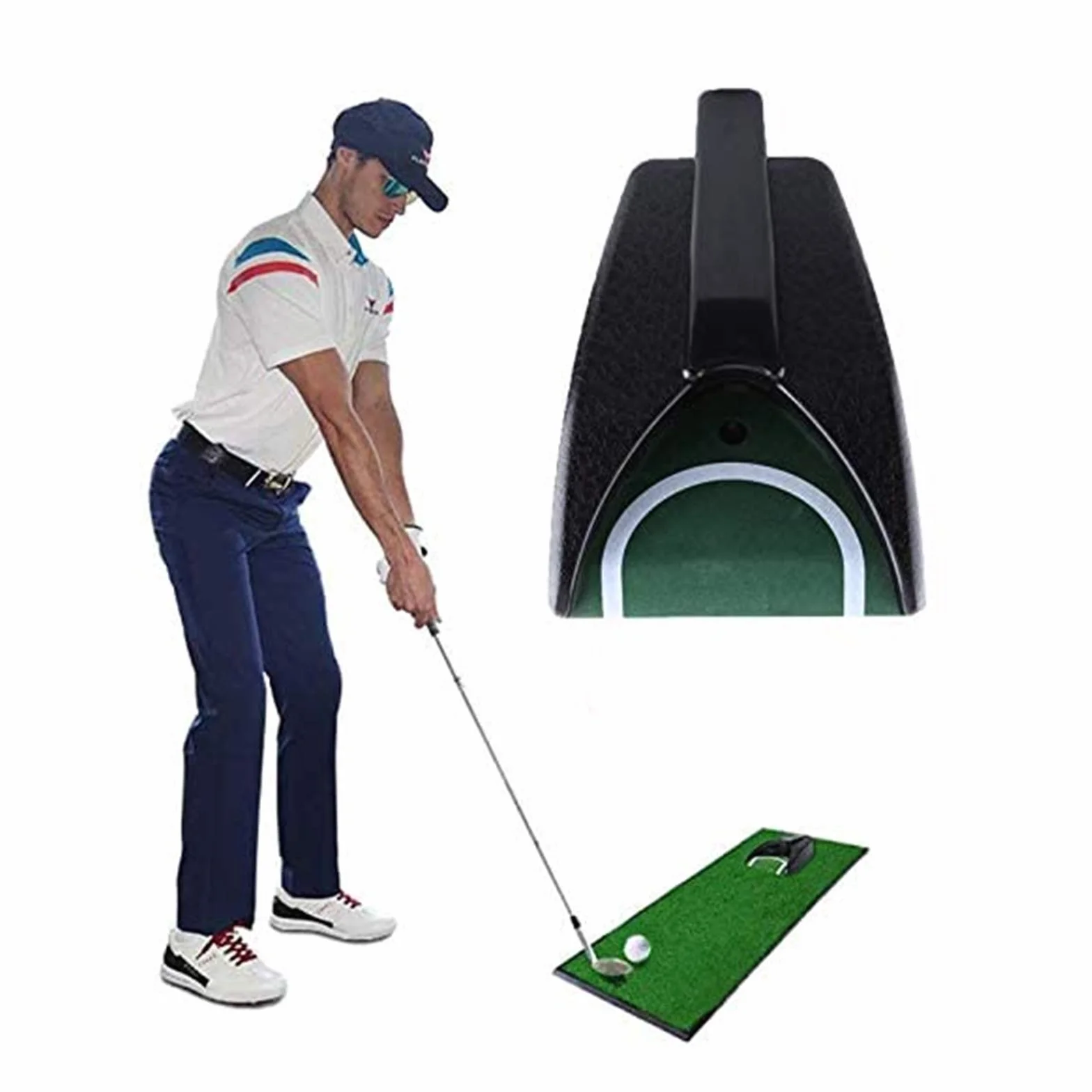 Golf Putting Cup Putt Return Machine Golf Automatyczne Putting Cup Returner Putting Cup Return Machine Training Cup Golf Auto Return System do golfa wewnątrz na zewnątrz i na podwórku