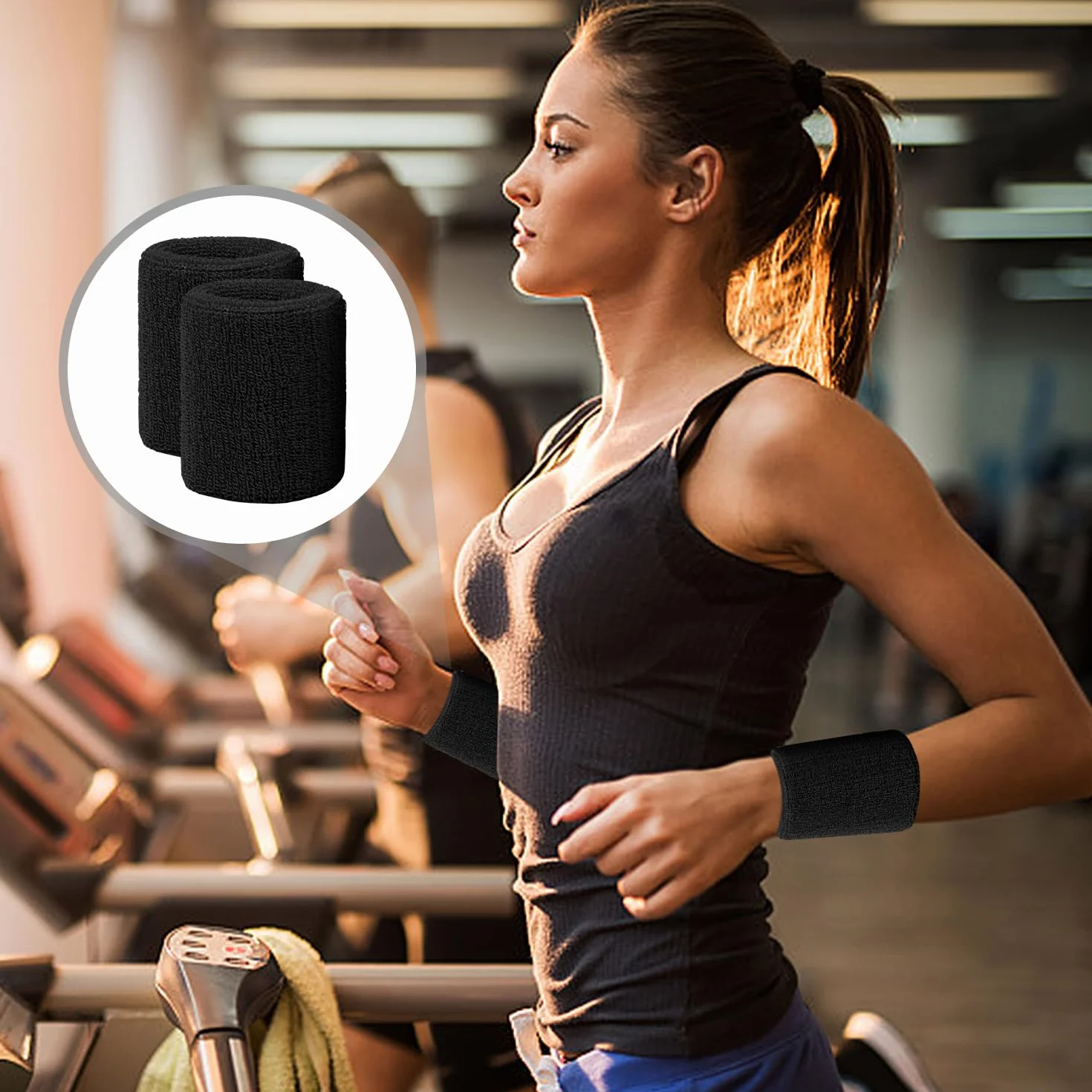 8 sztuk opasek przeciwpotowych na nadgarstki, sportowe opaski przeciwpotowe dla mężczyzn i kobiet, do fitnessu, do koszykówki i badmintona