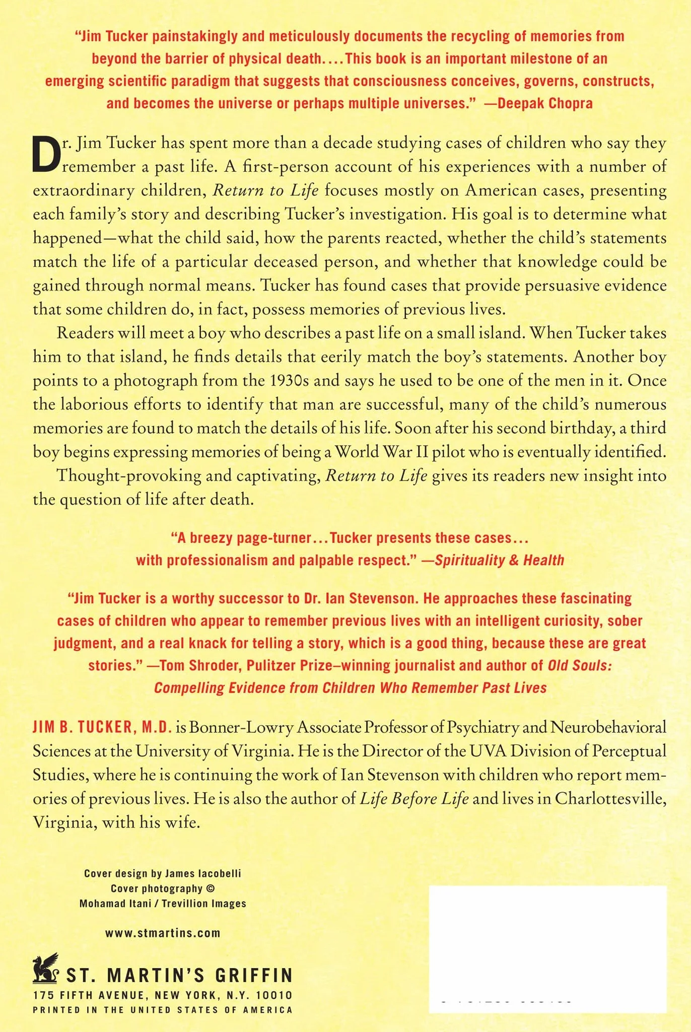 Return to Life: Extraordinary Cases of Children Who Remember Past Lives