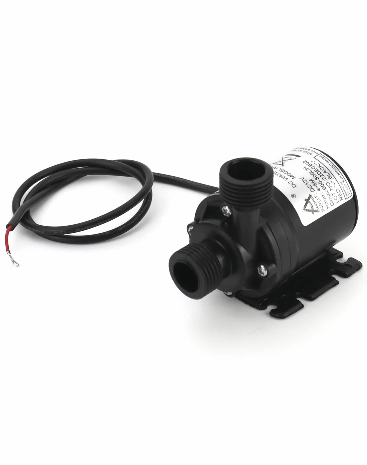 QWORK® DC 12V pompa wodna 800L/H 5M, bezszczotkowa zatapialna pompa wodna, do basenu fontannowego system obiegu słonecznego system obiegu wody