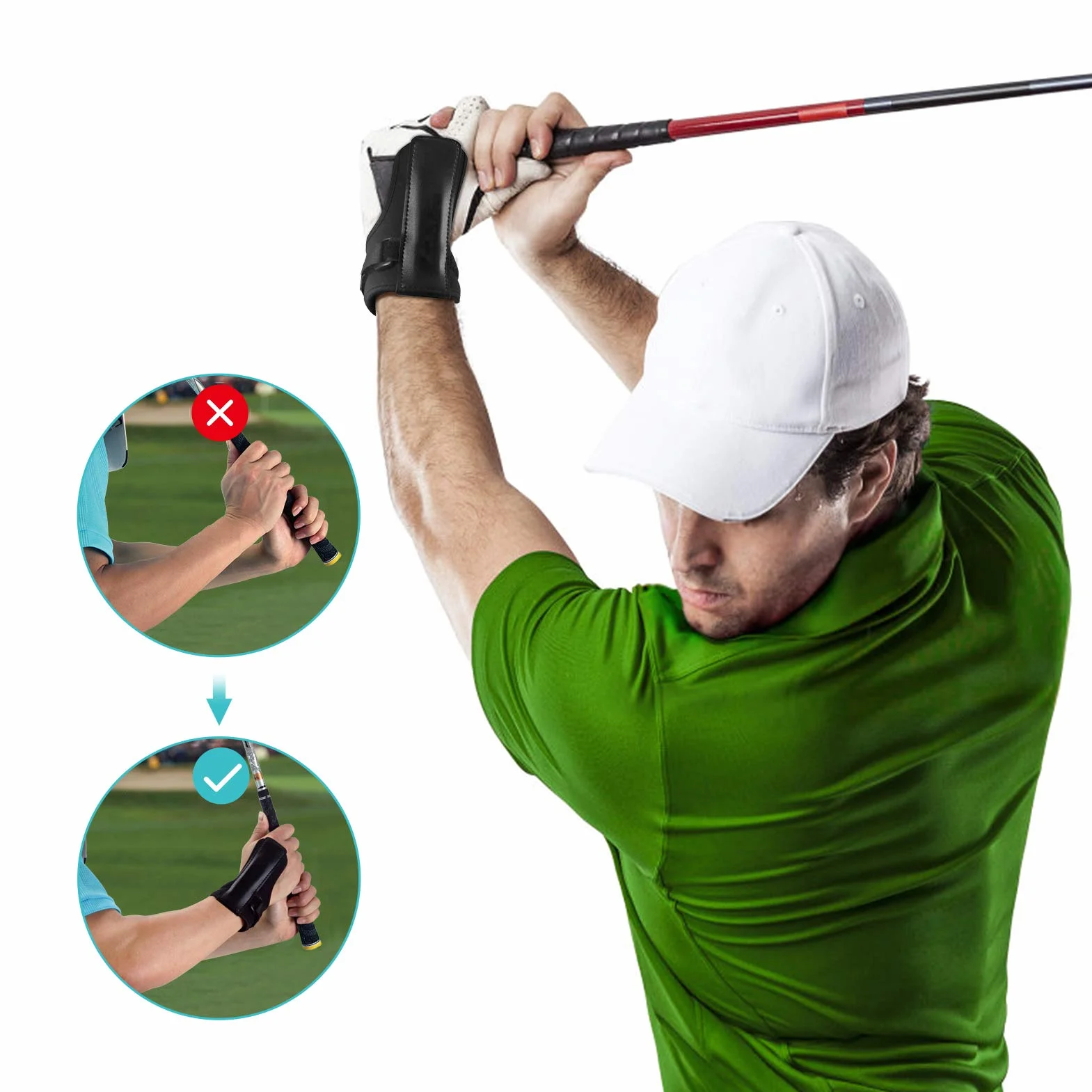 Yosoo Health Gear Golf trenażer nadgarstka opaska pomoc treningowa