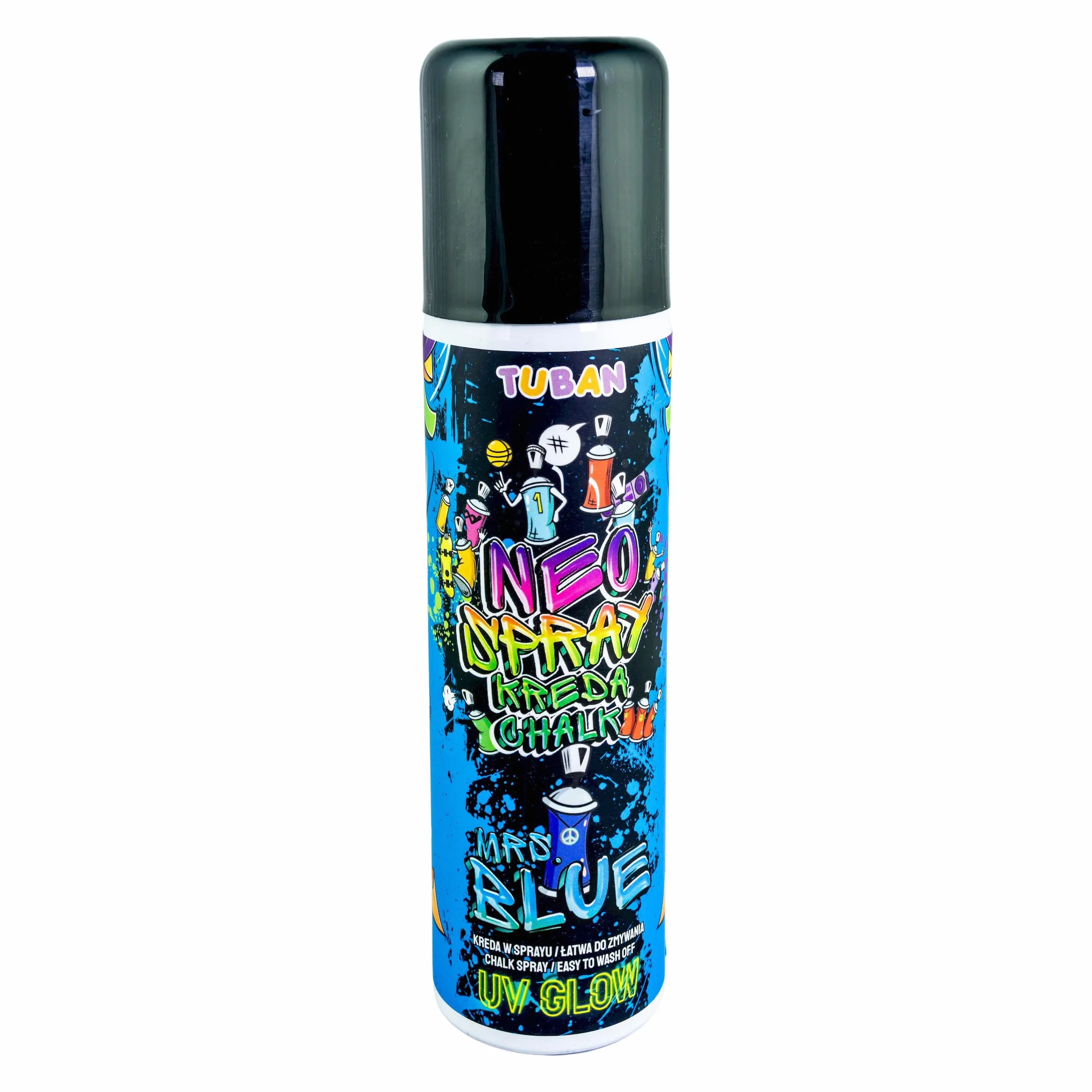 TUBAN Neo Kreda w Sprayu 150 ml – Fluorescencyjna Kreda do Malowania na Asfalcie, Zielona