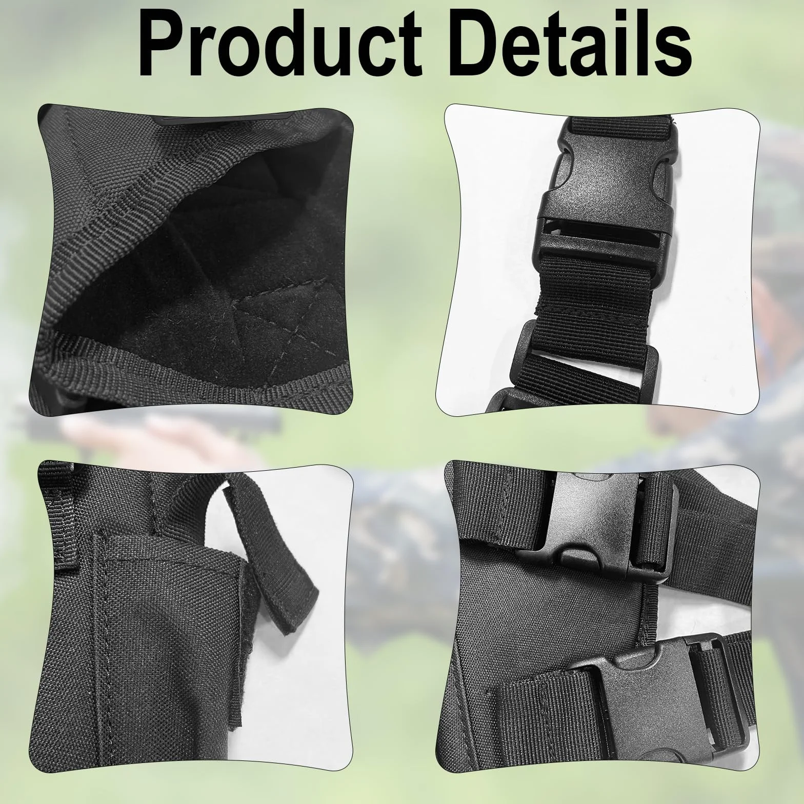 Drop Leg Holster Right-Handed - Tactical Thigh Pistol Holster with Magazine Pocket