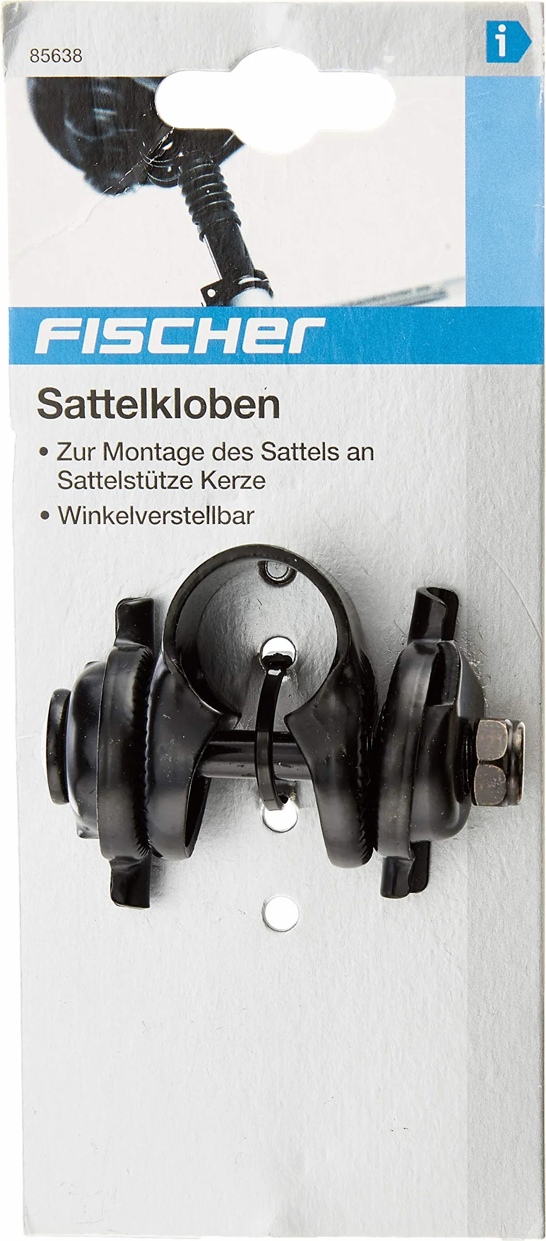 Fischer 85638 Mocowanie Siodełka Rowerowego, Czarne, Jeden Rozmiar
