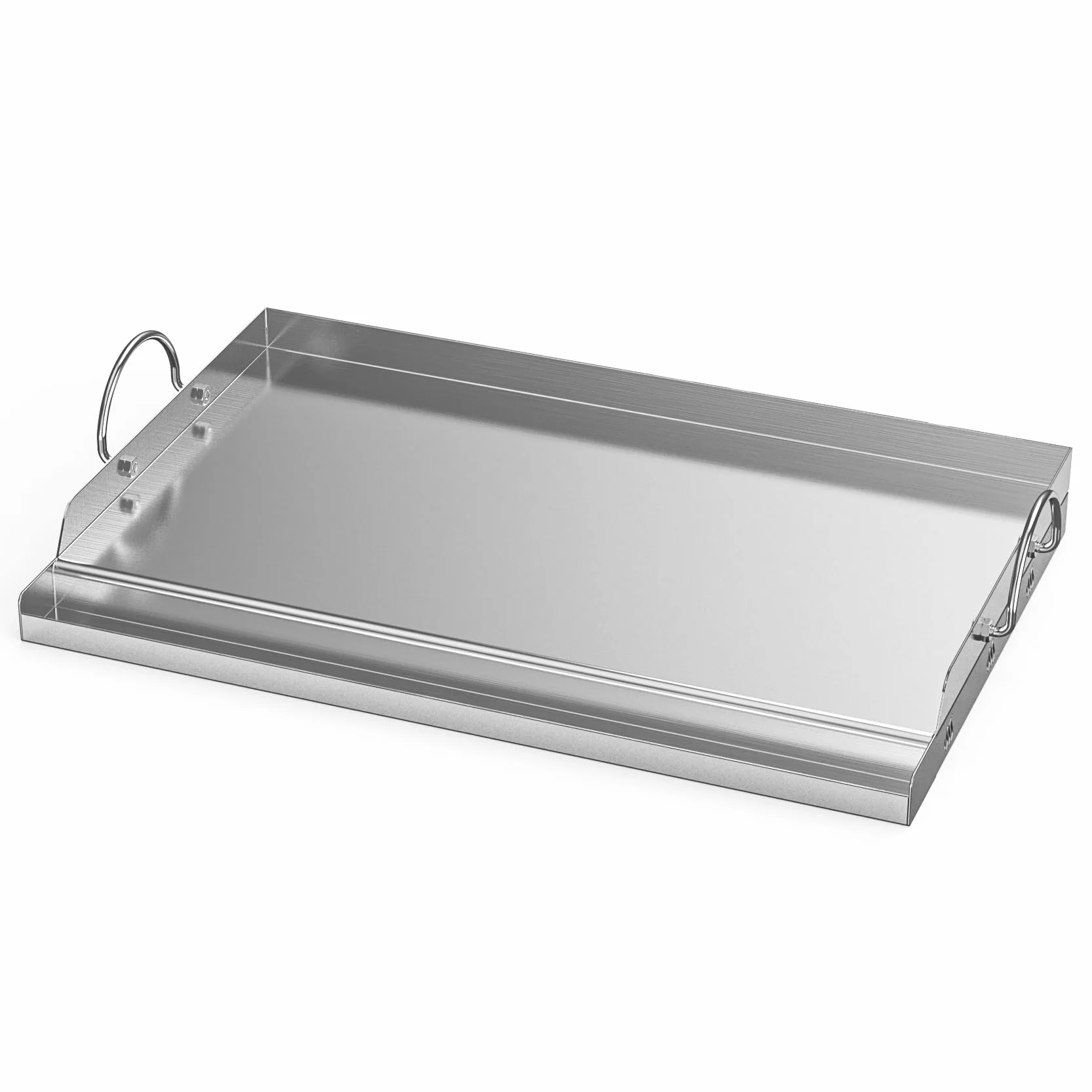 onlyfire Uniwersalna płyta grillowa ze stali nierdzewnej do grilla gazowego na węgiel drzewny, duża płyta grillowa do gotowania na świeżym powietrzu, 63,7 x 40,5 x 7 cm