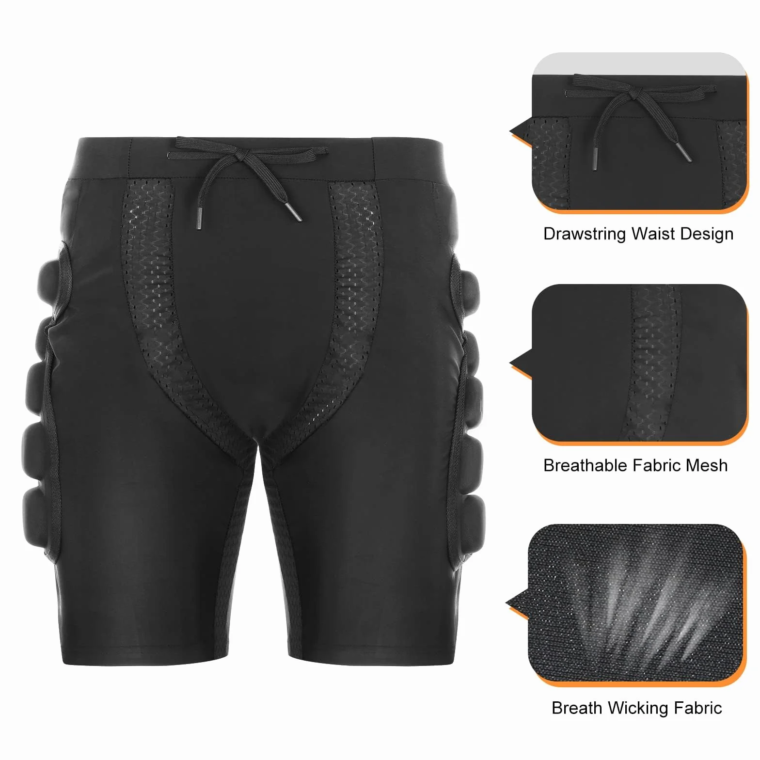 Ochronne wyściełane szorty, odporna na uderzenia, odzież sportowa, outdoorowa, ochrona przed uderzeniami na snowboard, łyżwy, narty, deskorolkę, unisex, ochrona 3D dla bioder, pośladków i